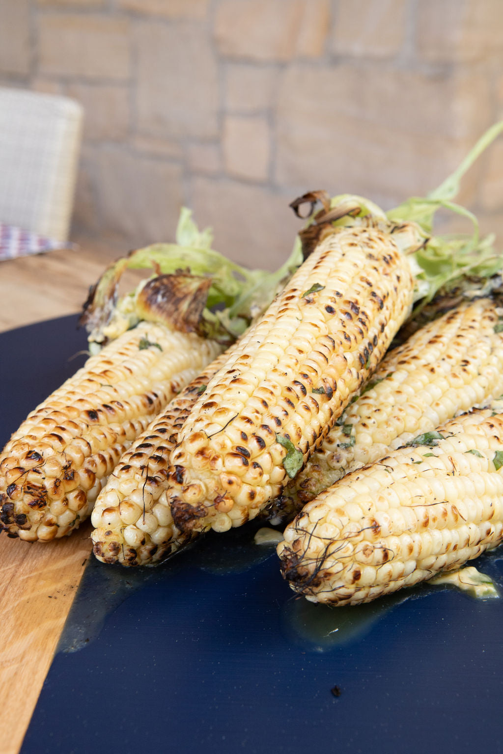 Dinner with Diane: Grilled Corn with Basil-Honey Butter