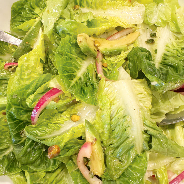 Sunday Dinner with Diane: Romaine and Butter Leaf Salad With Onion and Lemon Vinaigrette