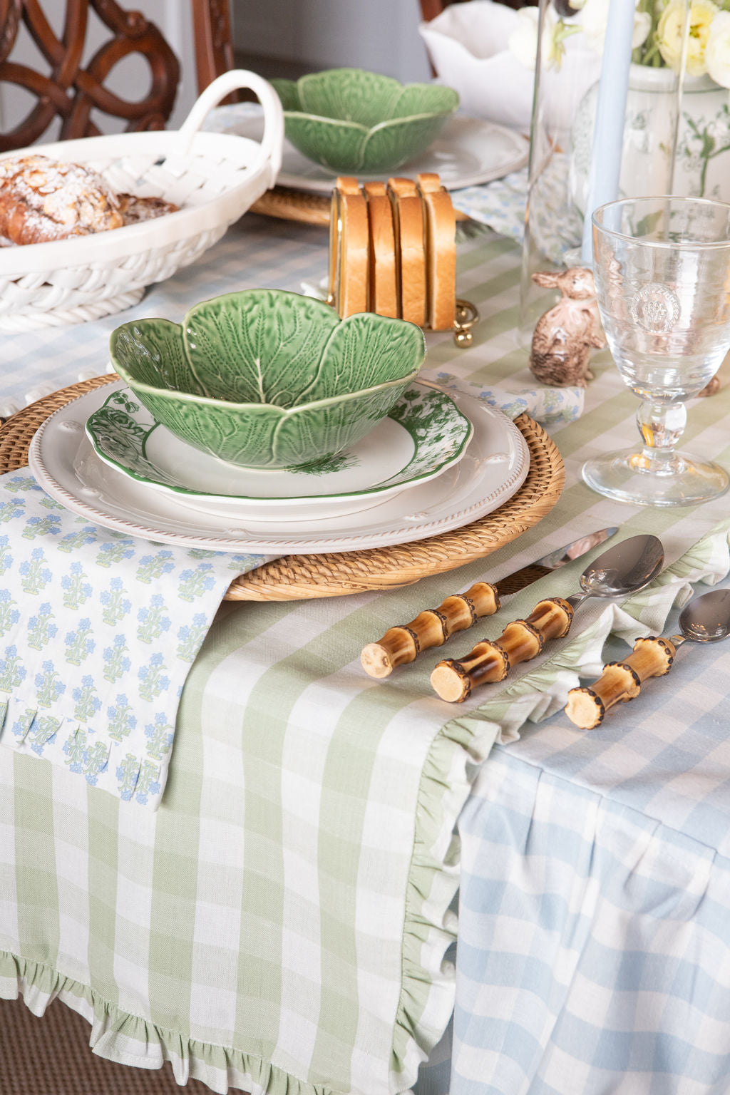Gingham Ruffle Table Runner