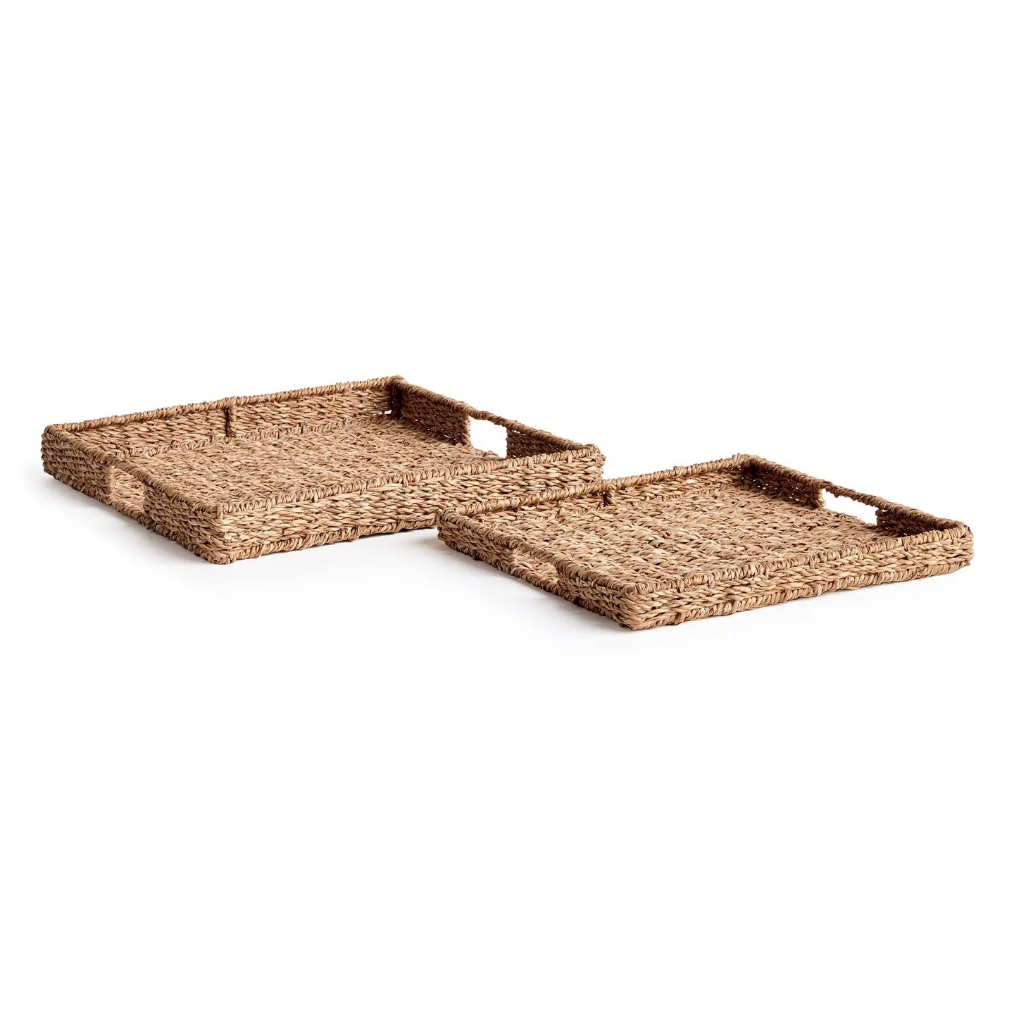 Seagrass Rectangular Tray Set