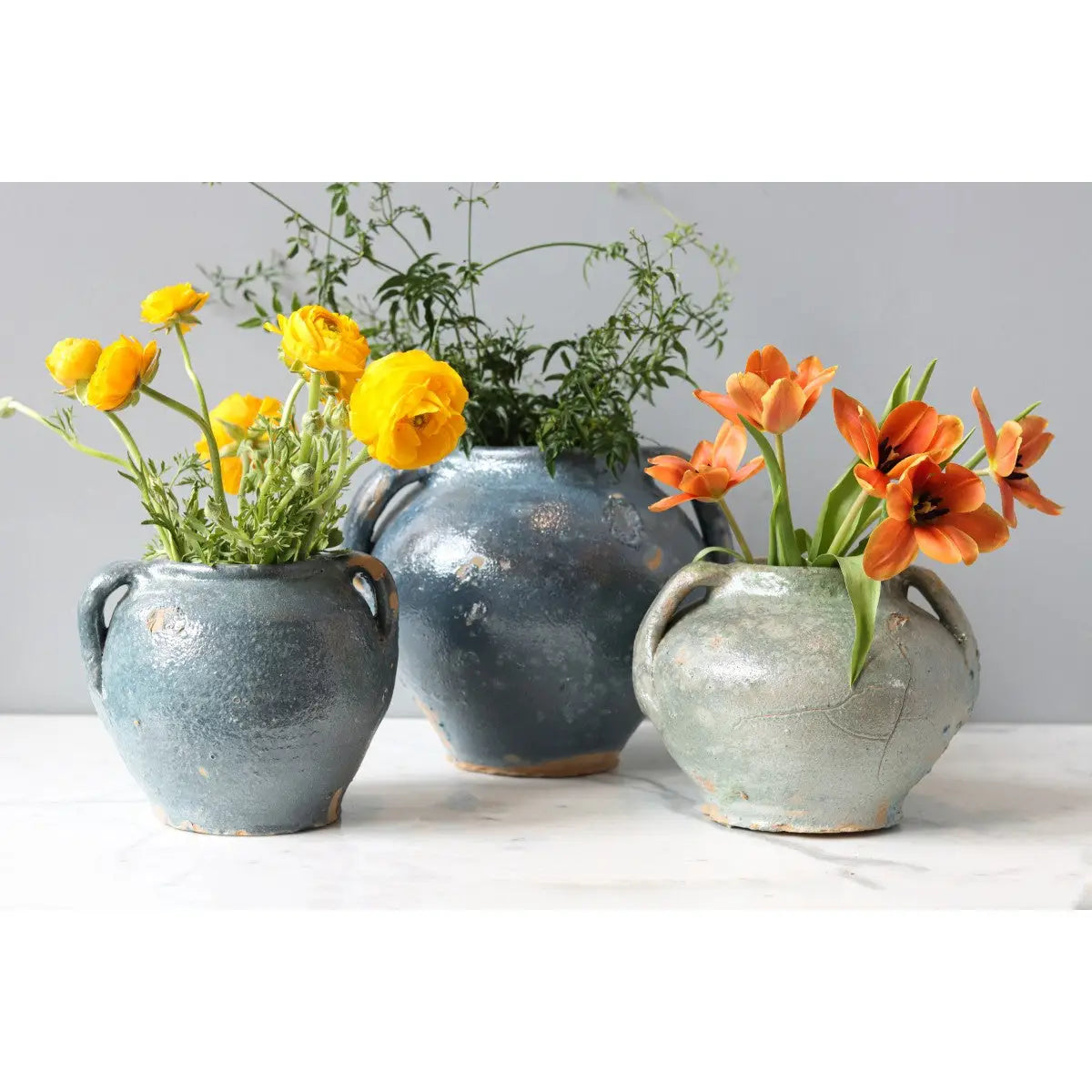 Found Blue Tones Confit Pot