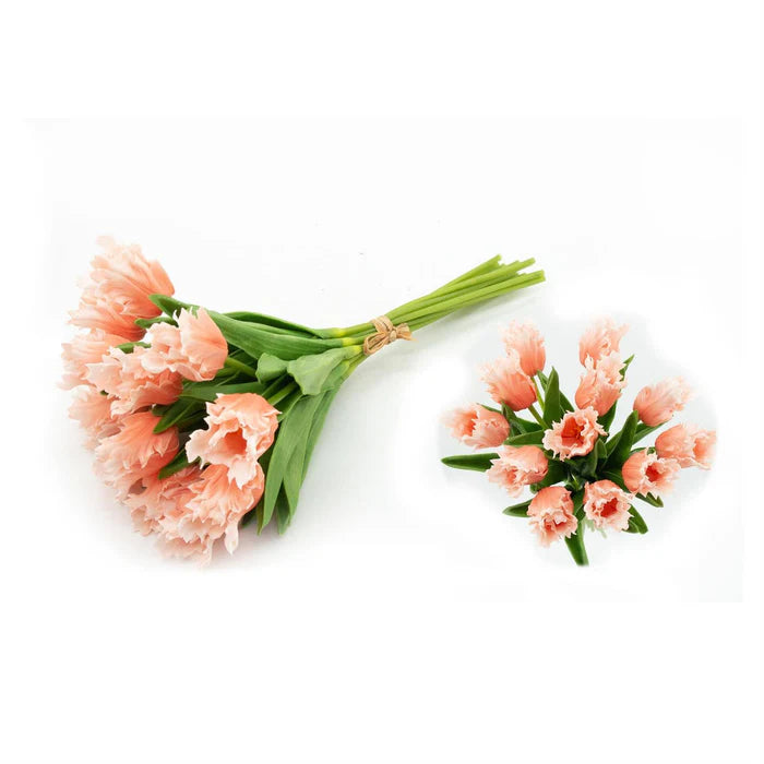 Real Touch Parrot Tulip Bundle - Peach