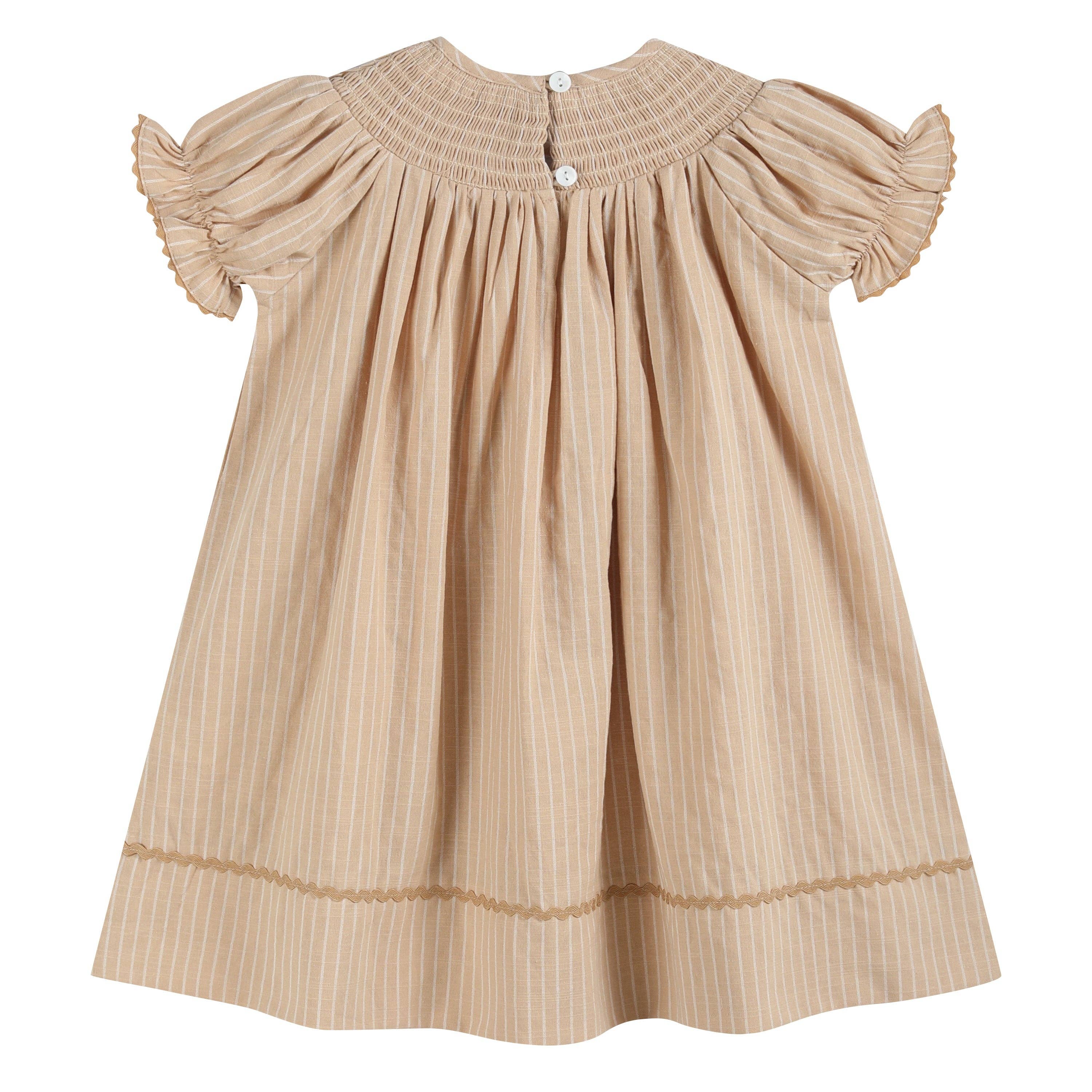 Pumpkin Smocked Bishop Dress