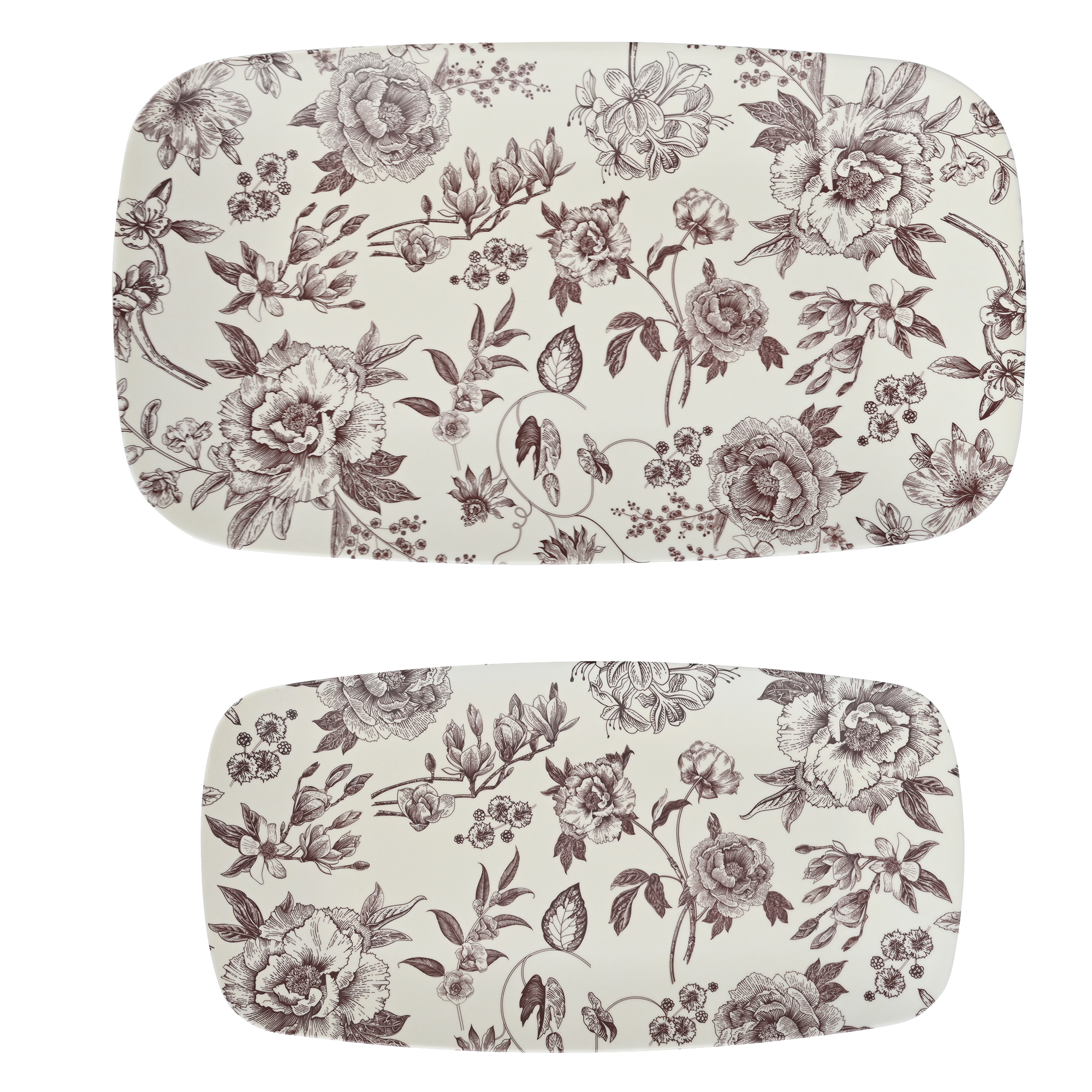 Brown Delft Melamine Tray
