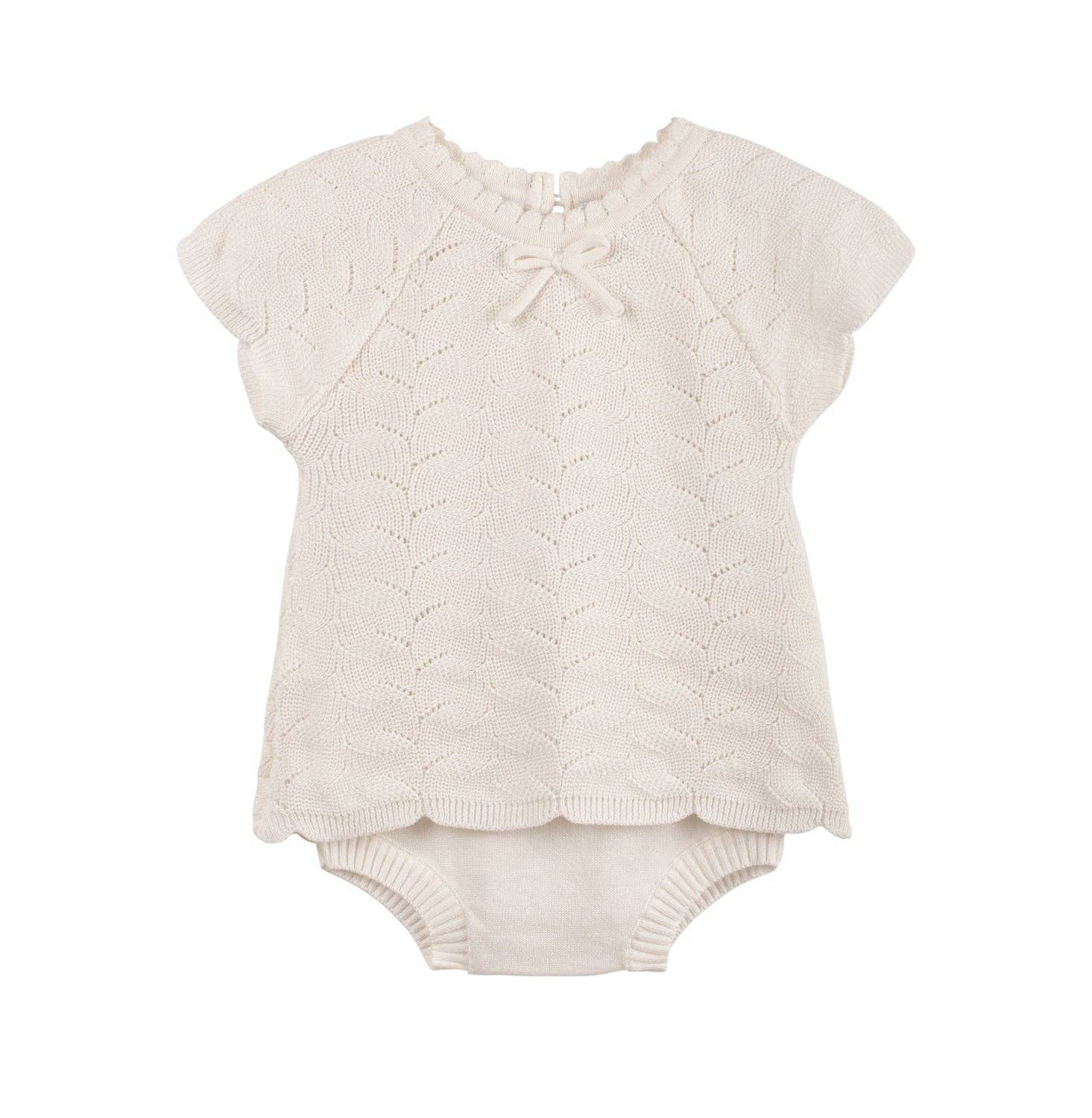 Ivory Lacy Knit Set