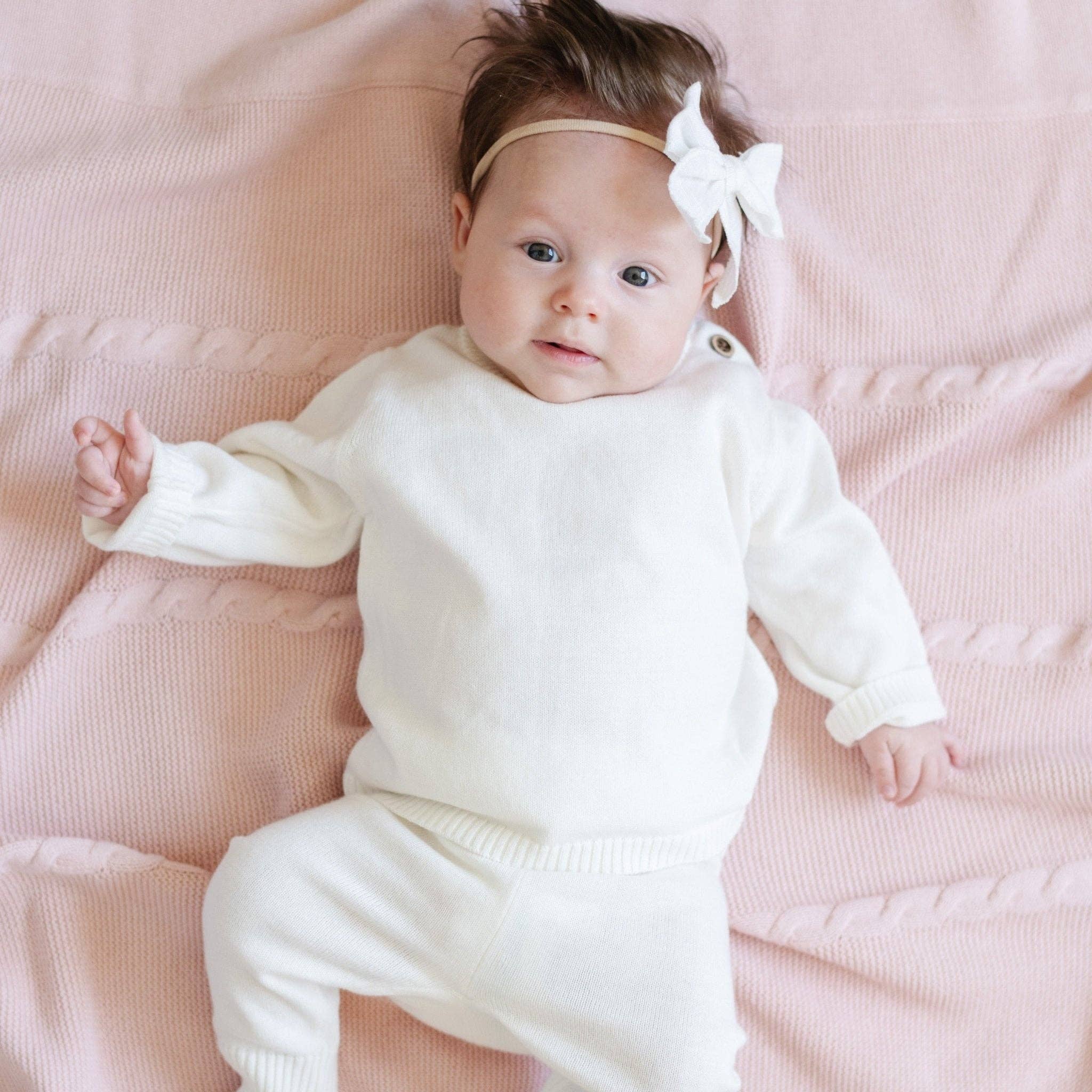 Heirloom Cotton Knit Set Cream