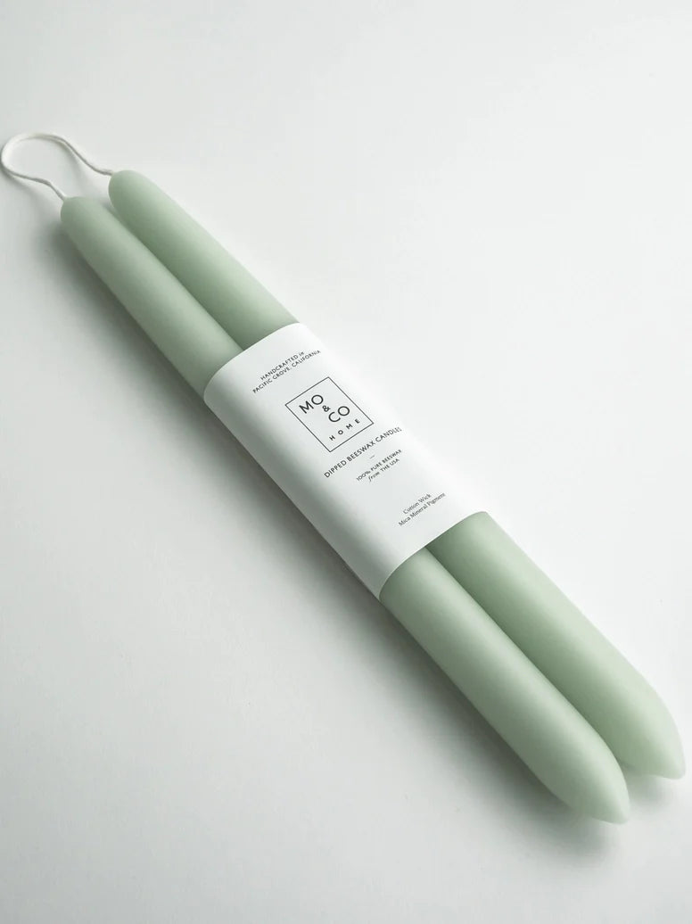 Beeswax Dipped Candles - Eucalyptus