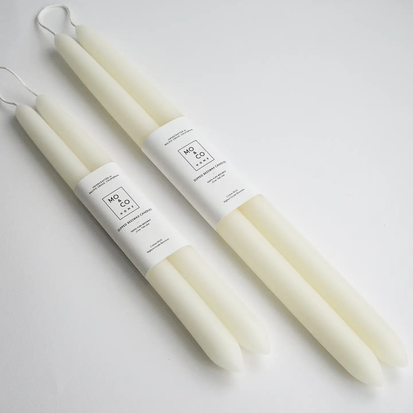 Beeswax Dipped Candles - Natural White