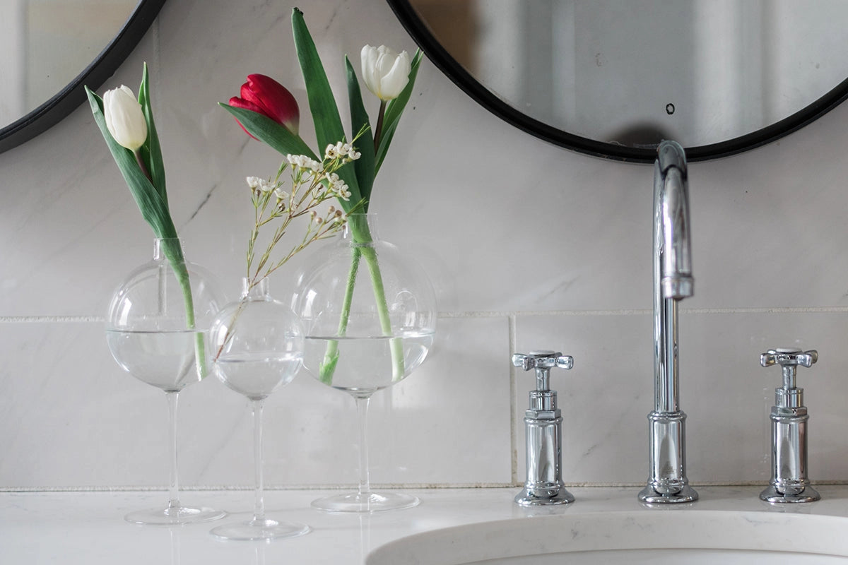 Clear Wine Glass Vase