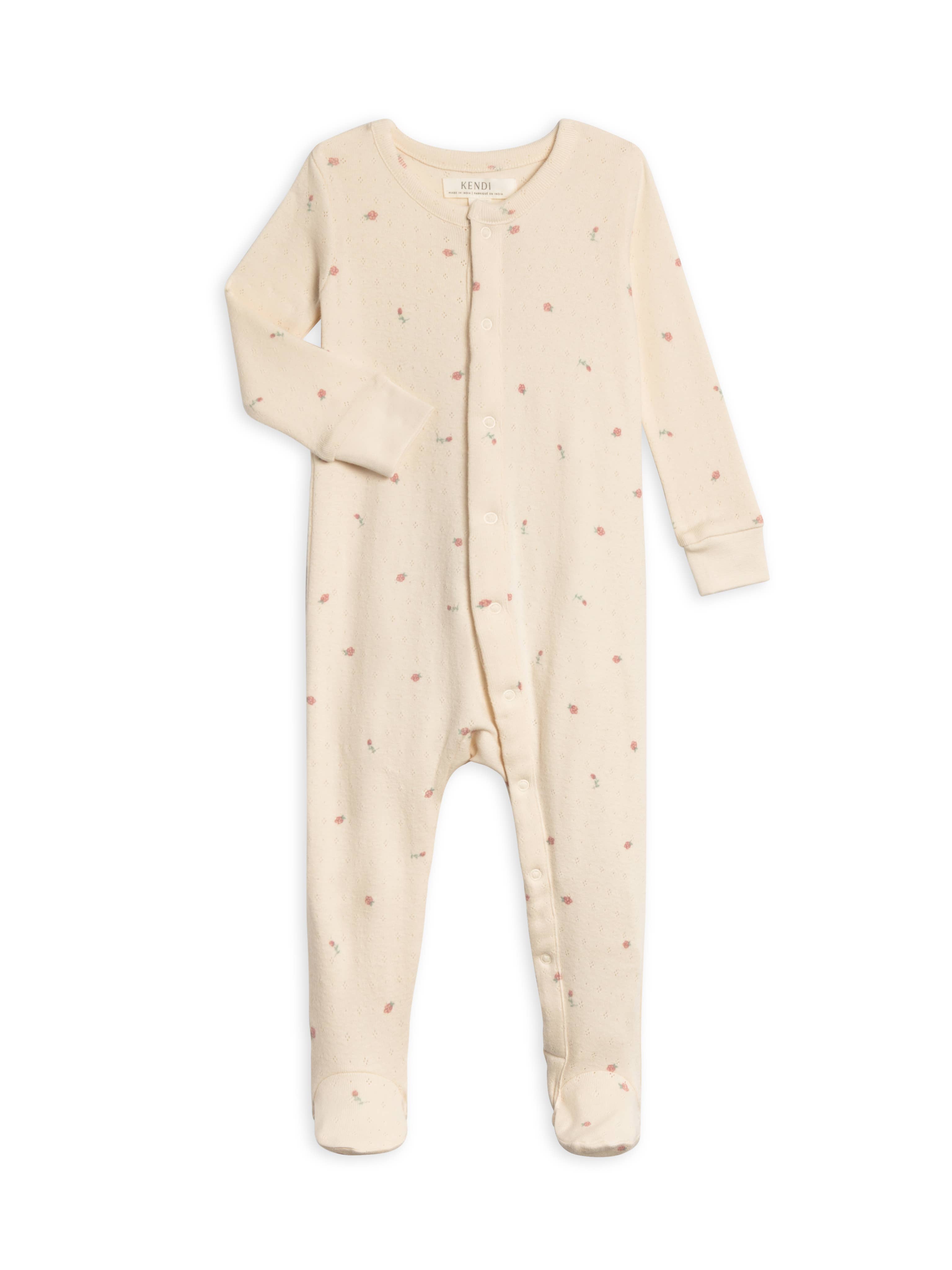 Organic Skylar Pointelle Footed Sleeper Pia Floral
