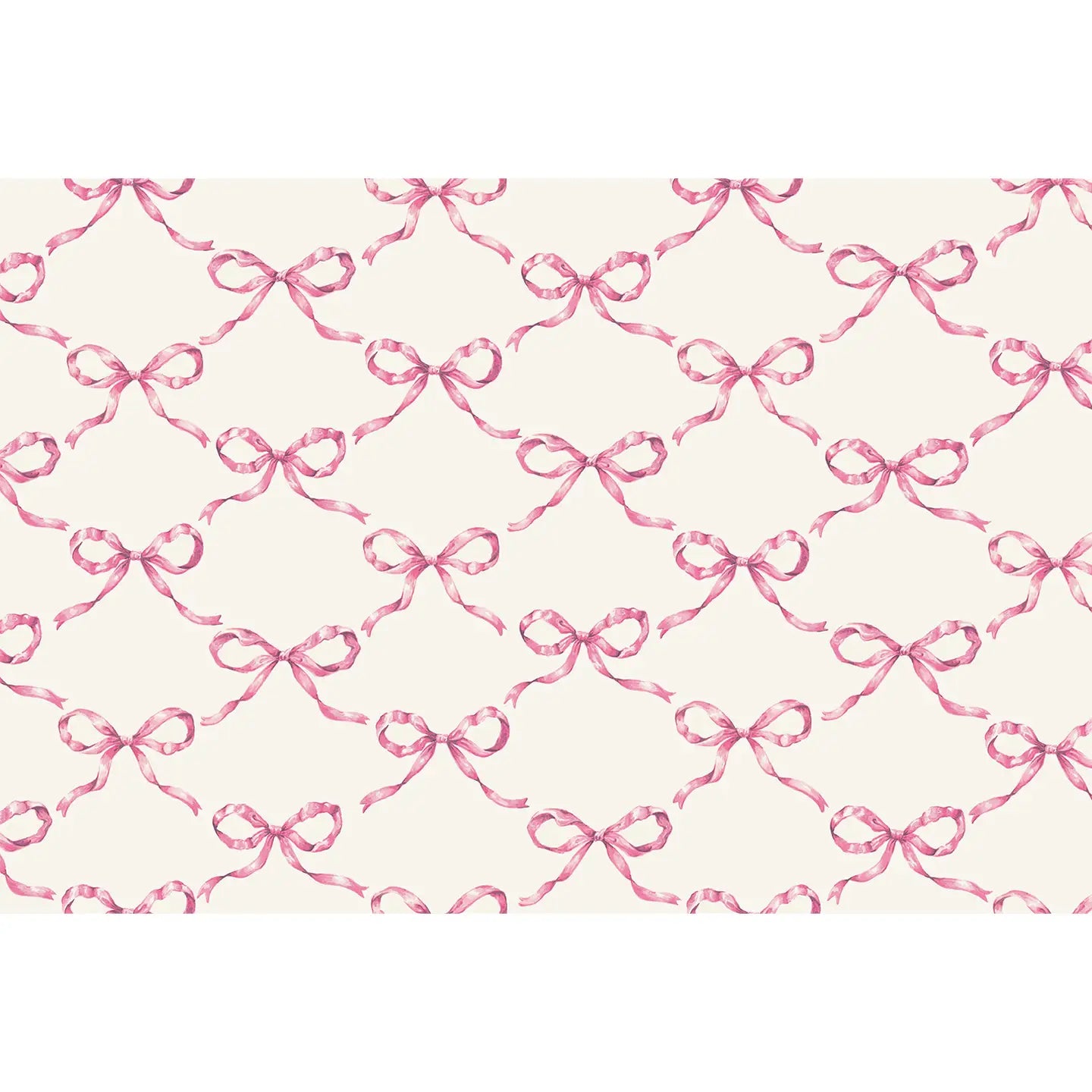 Pink Bow Lattice Placemats
