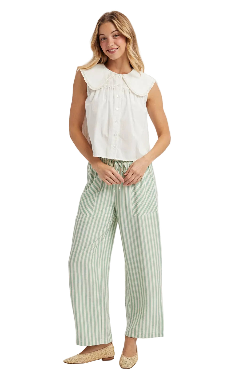 Off-White Peter Pan Collared Blouse