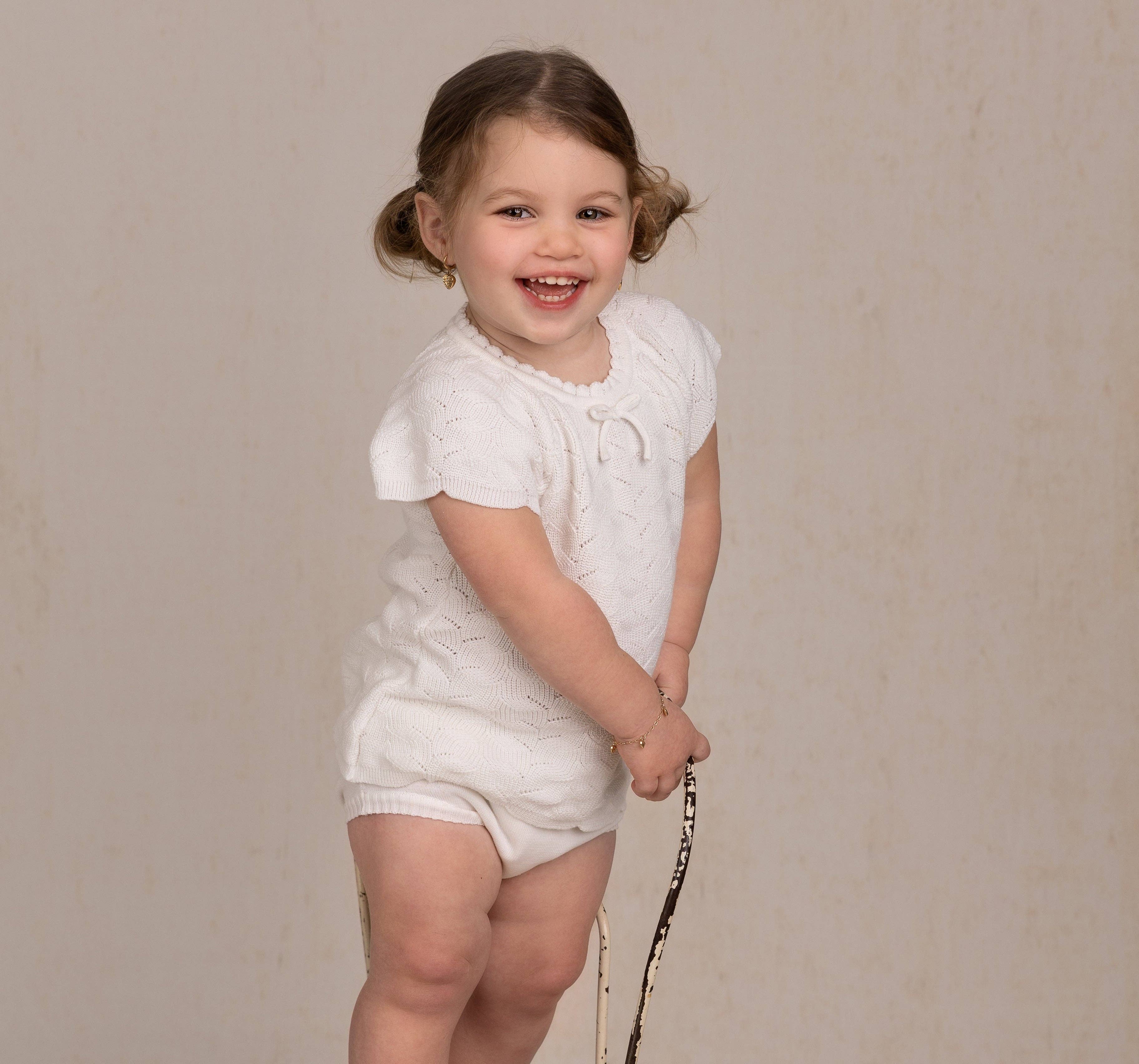 Ivory Lacy Knit Set
