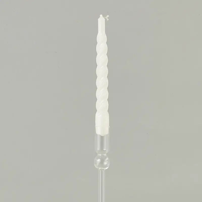 White Twisted Taper Candles