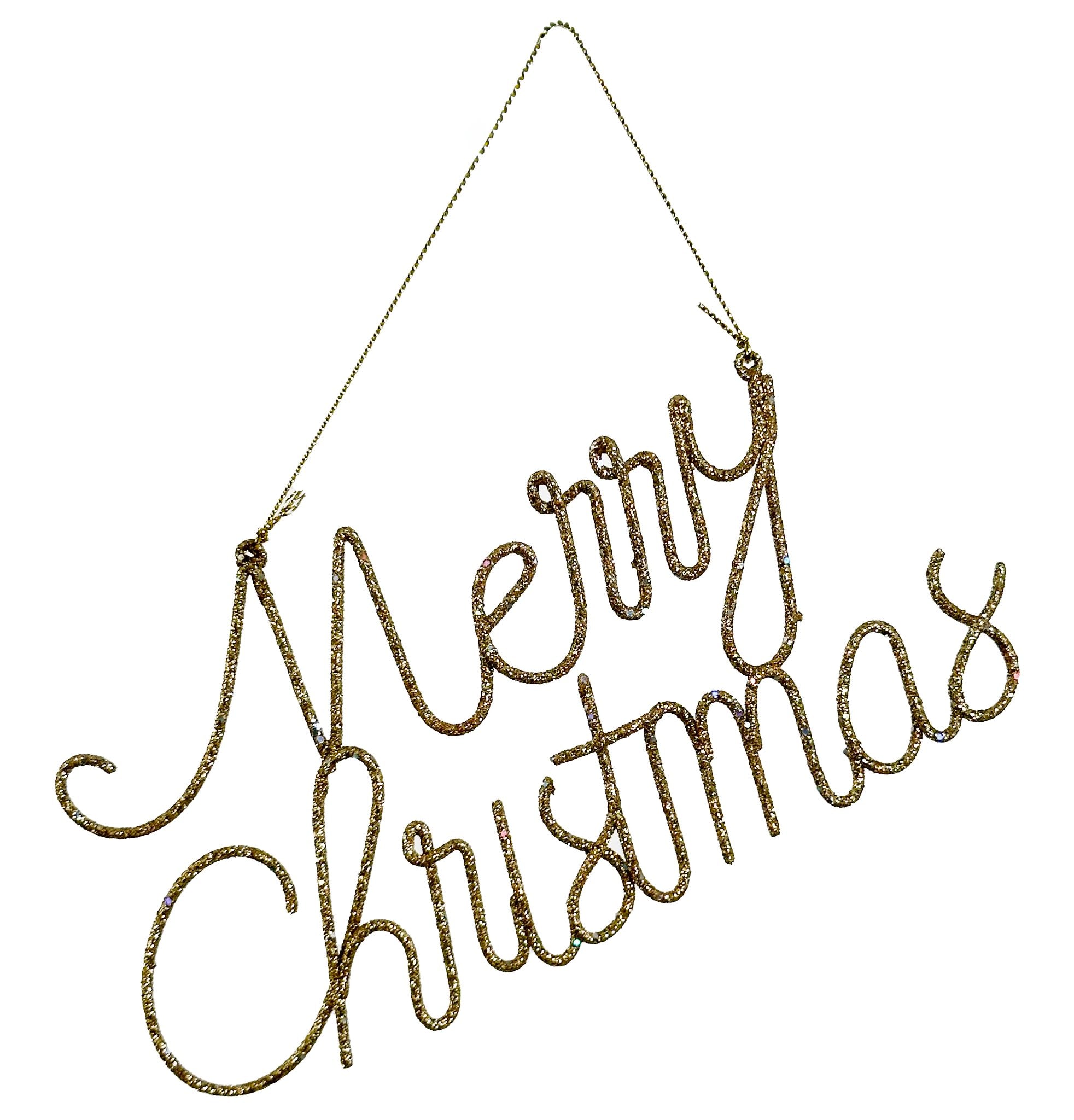 Merry Christmas Gold Ornament