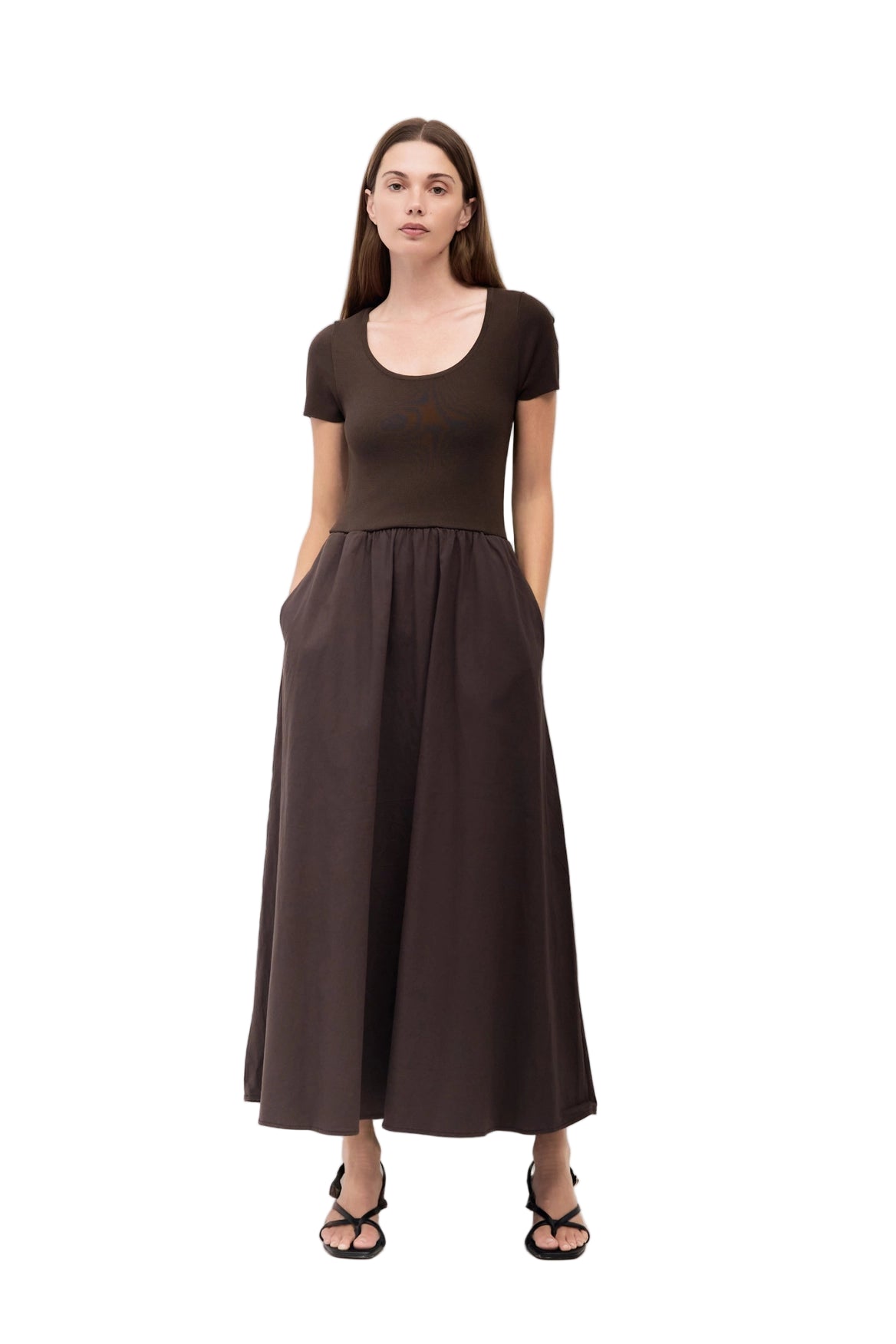 The Lynette Dress Brown