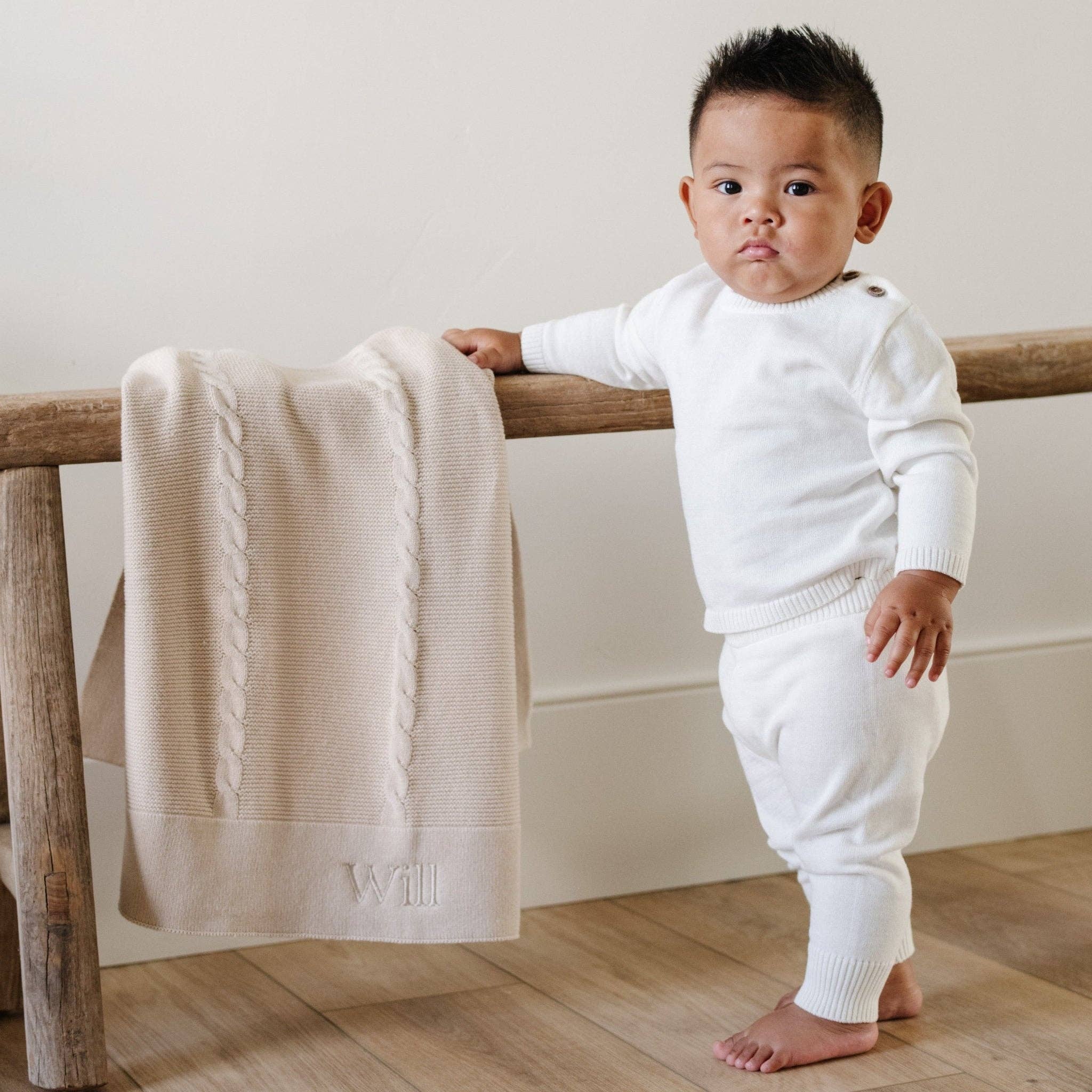 Heirloom Cotton Knit Set Cream