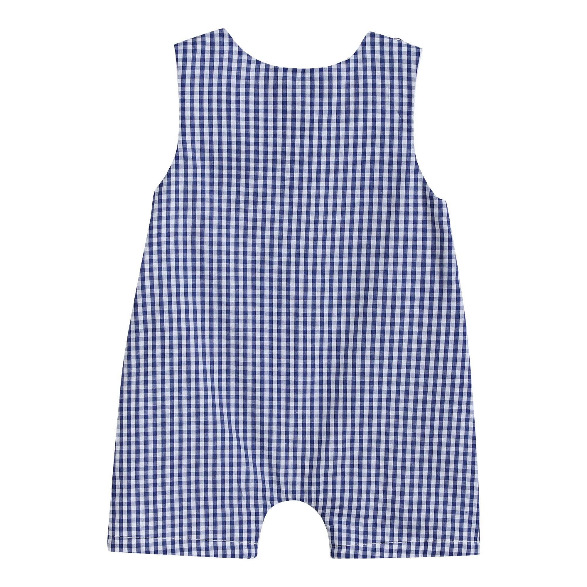 Gingham American Flag Shortalls