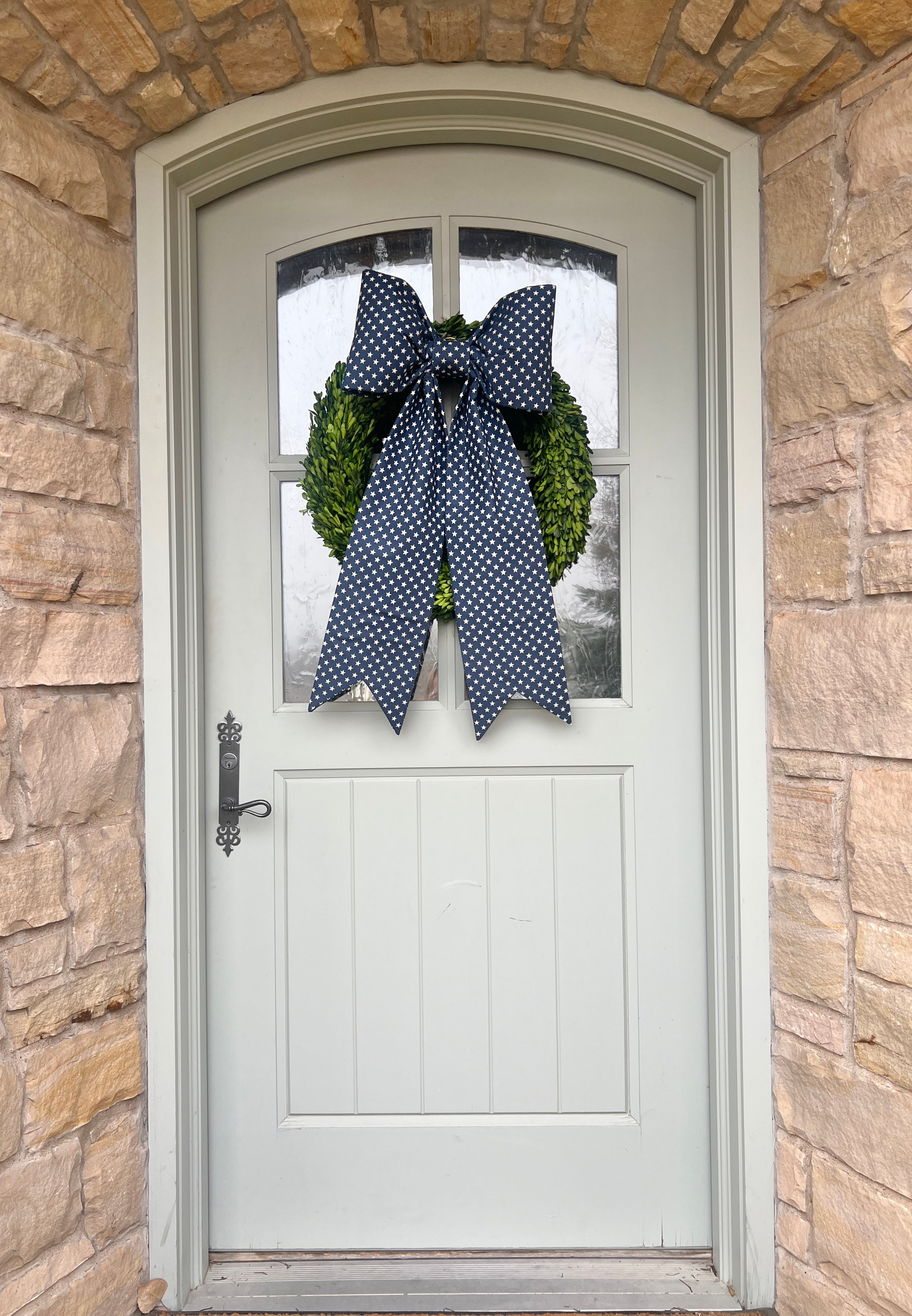 Liberty Star Navy Large Bow