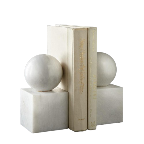 White Marble Honed Finish Ball