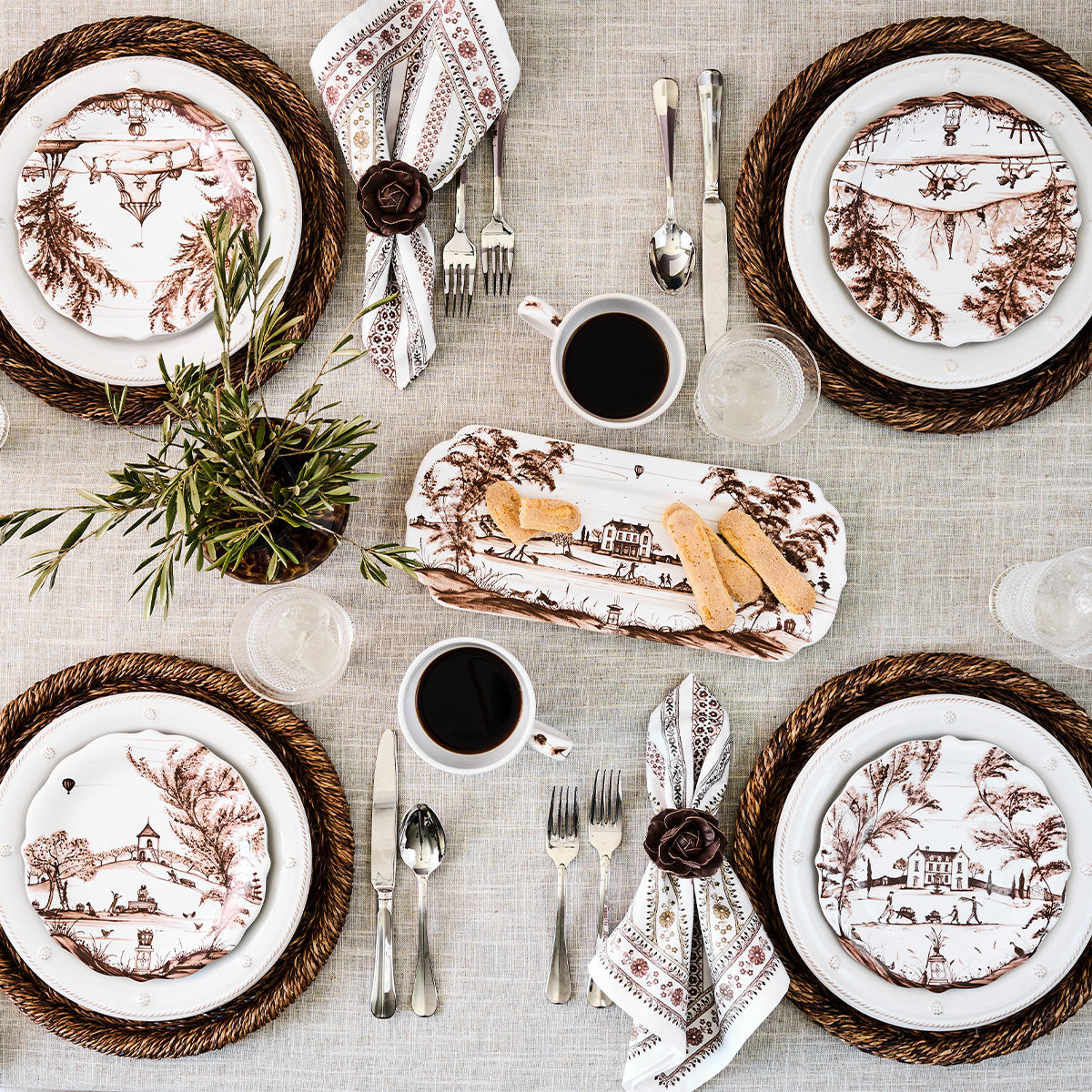 Country Estate Harvest Party Plate Set of 4