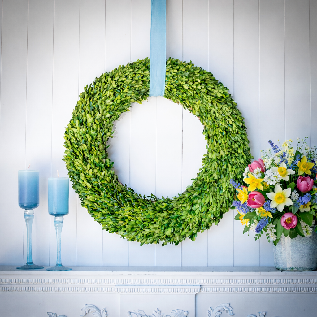 Haven Signature Preserved Boxwood Wreath 30"