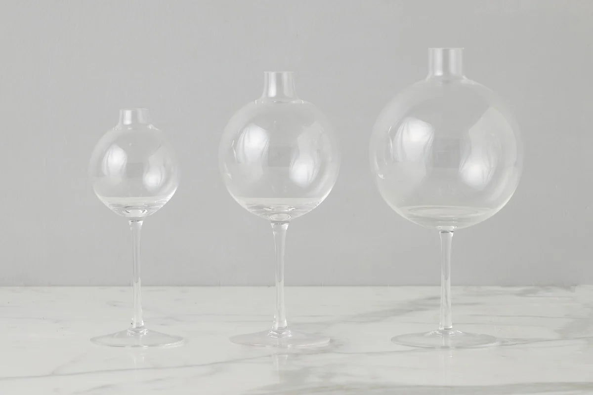 Clear Wine Glass Vase