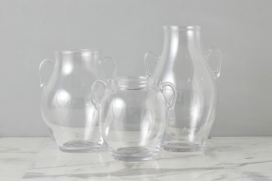 Clear Glass Amphora