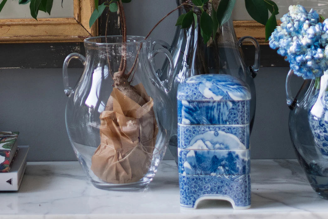 Clear Glass Amphora