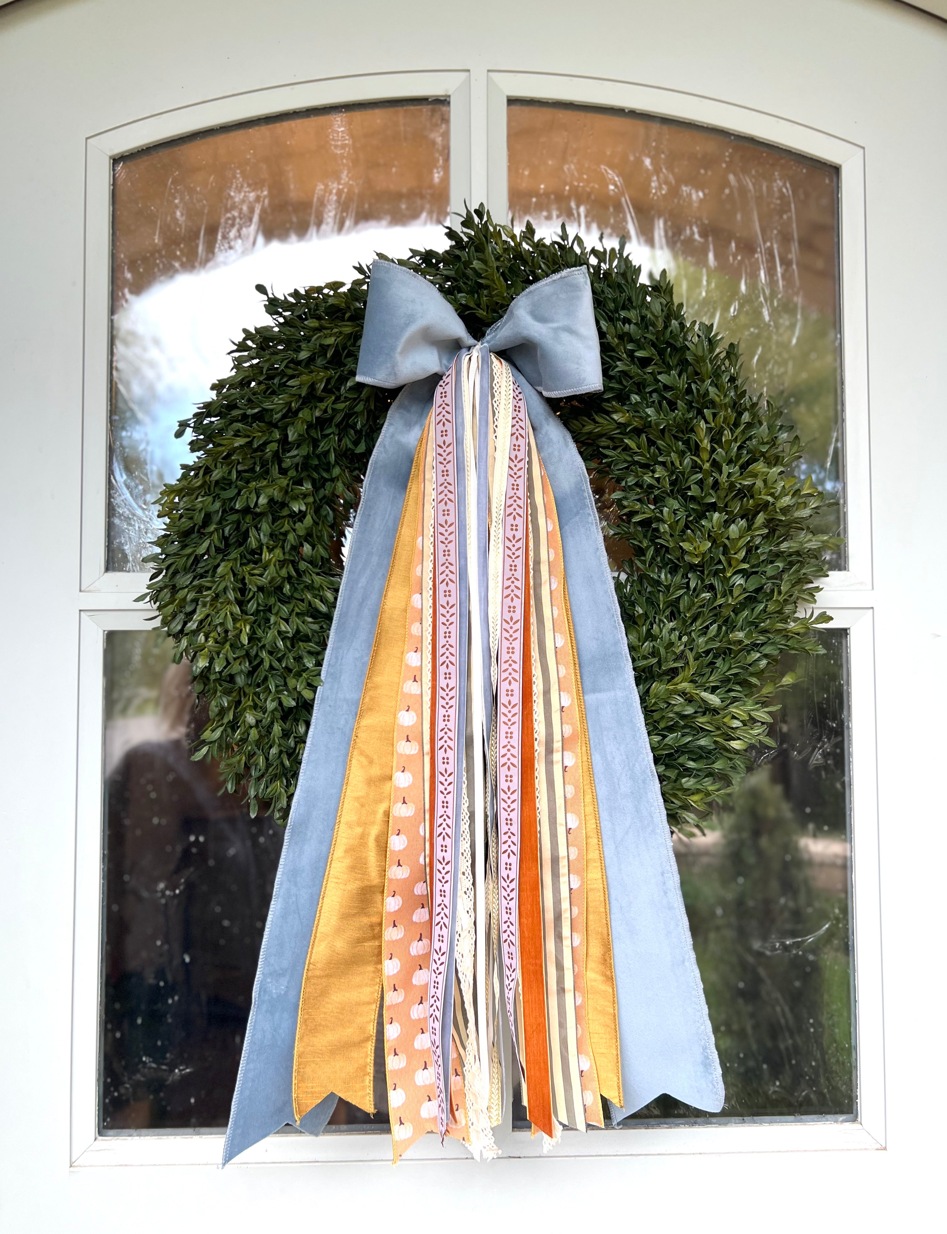 Gilded Pumpkin Wreath Ribbon