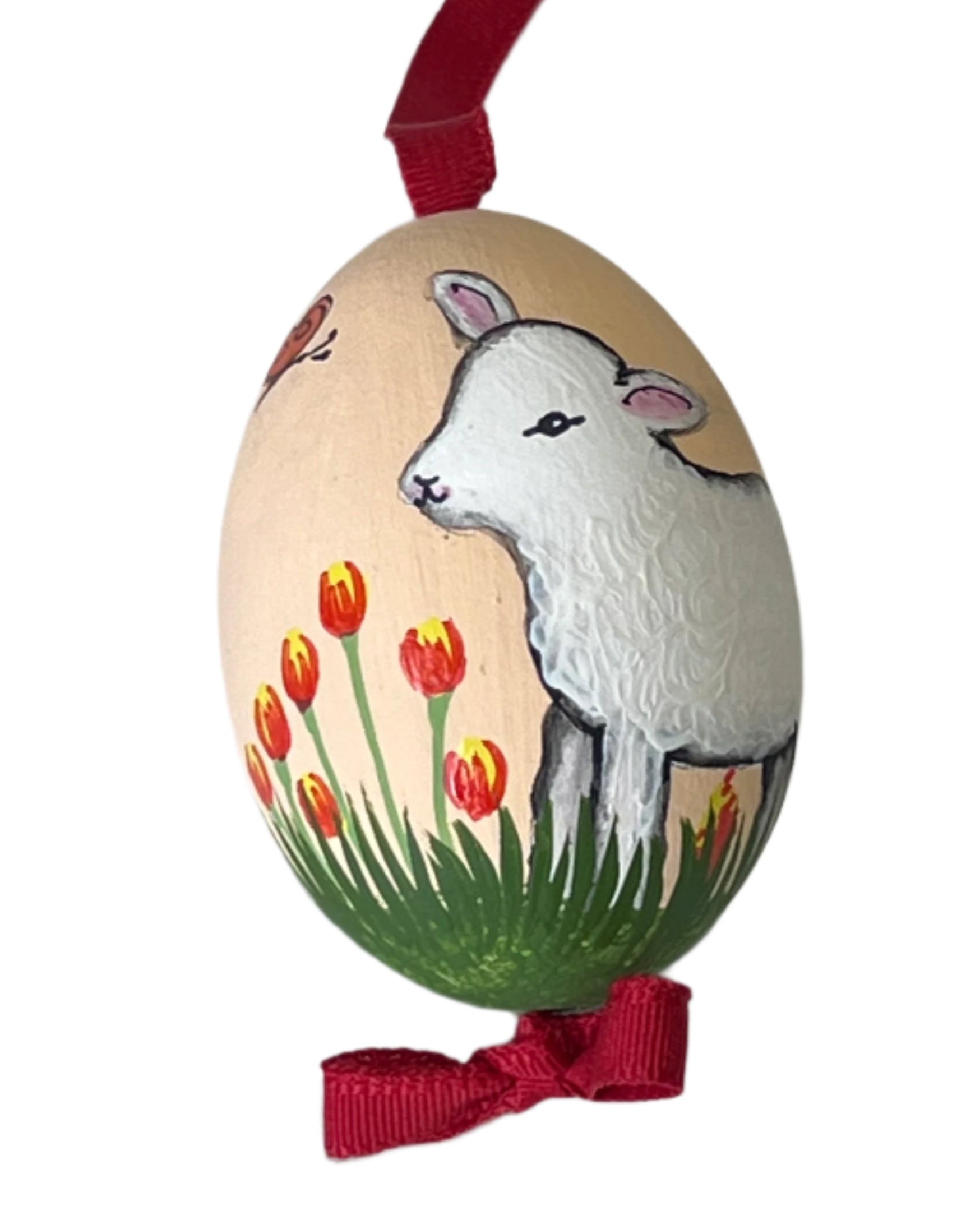 Hand Painted Egg Lamb