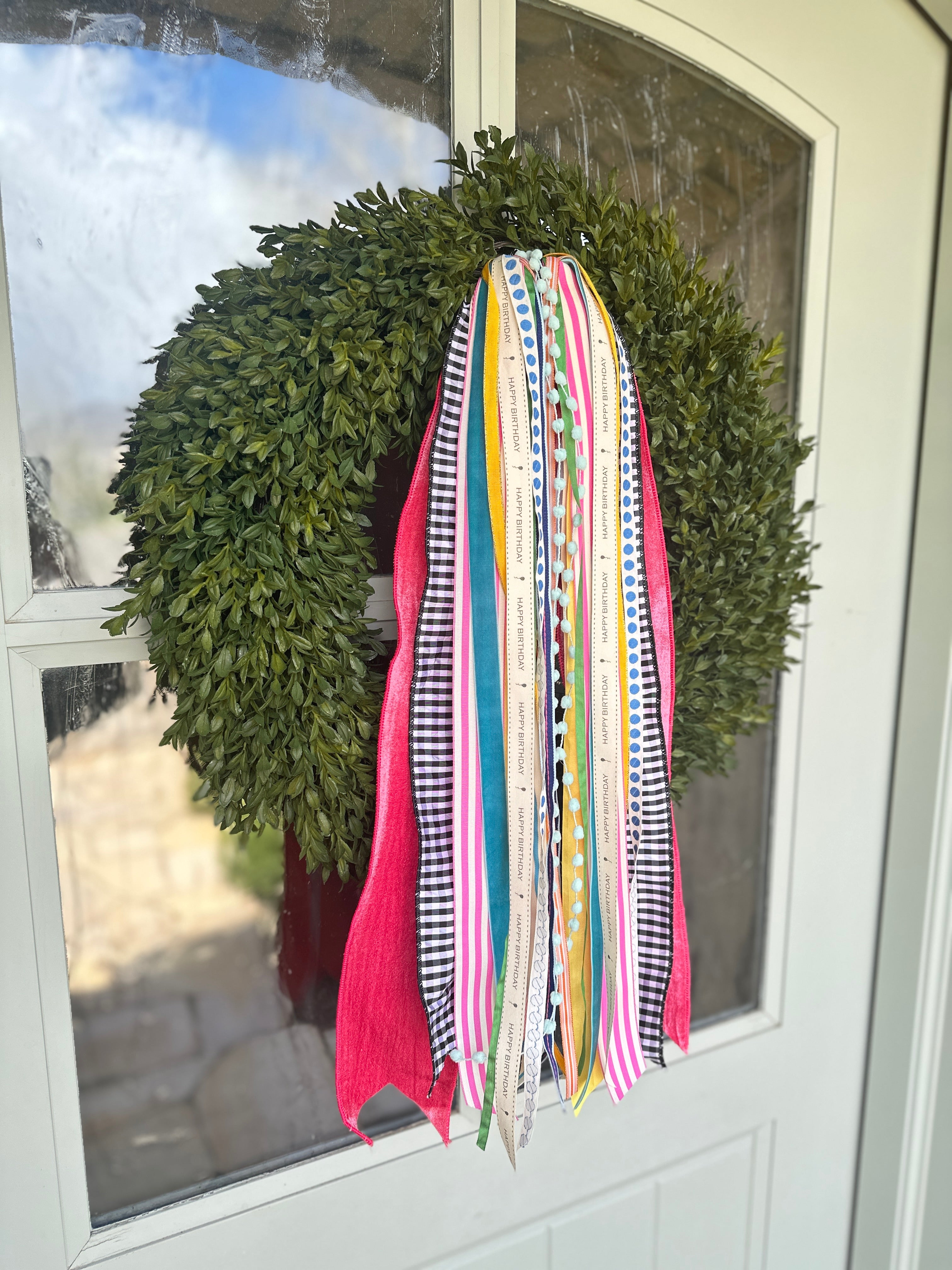 Happy Birthday Wreath Ribbon