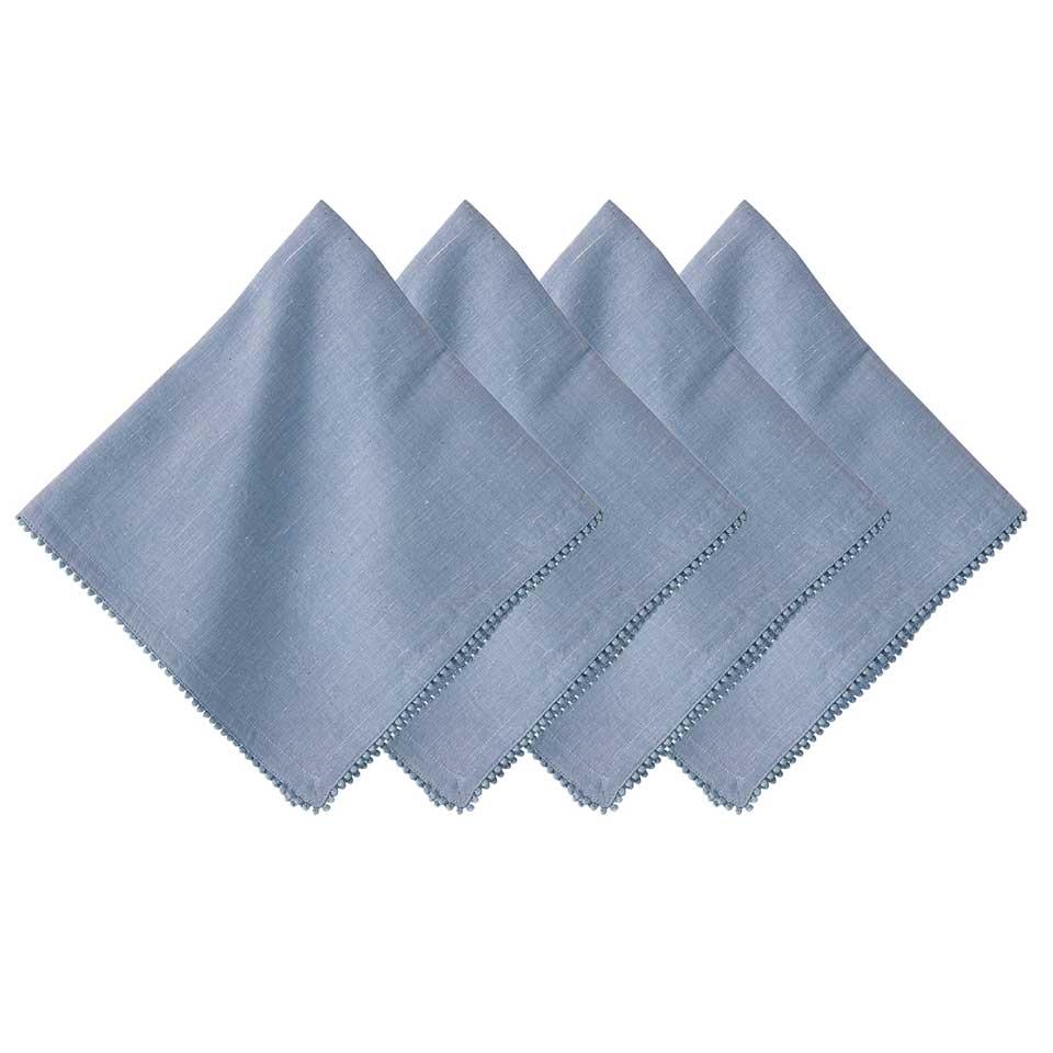 Berry Trim Napkin Chambray Set