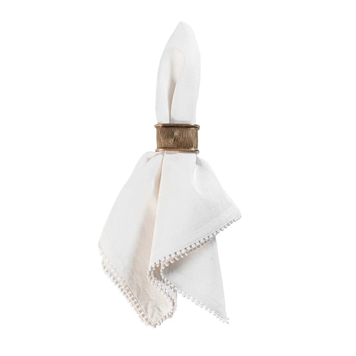 Blenheim Oak Metal Napkin Ring ­Antique Brass