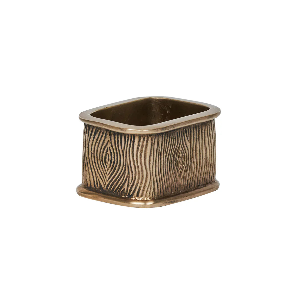 Blenheim Oak Metal Napkin Ring ­Antique Brass