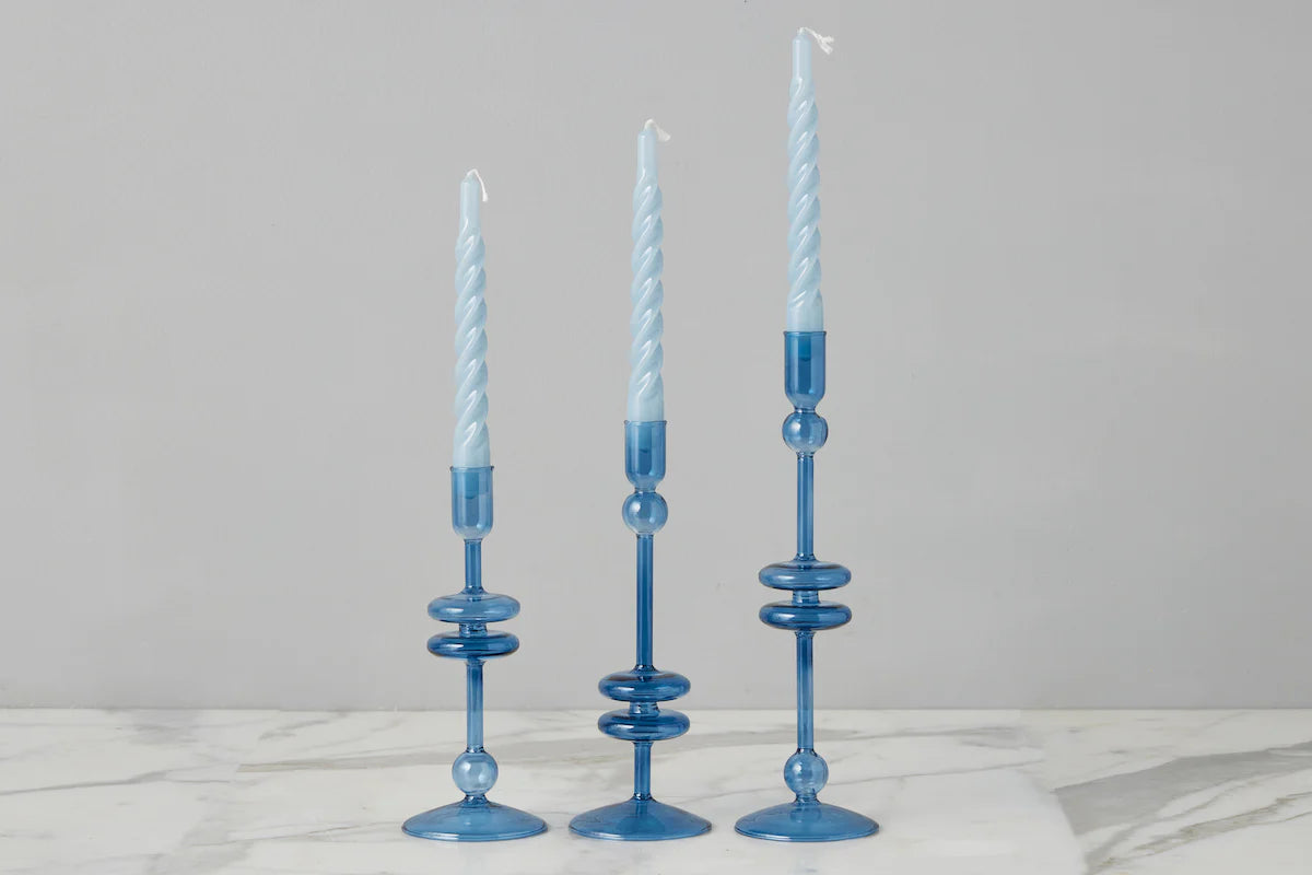 Denim Twisted Taper Candles