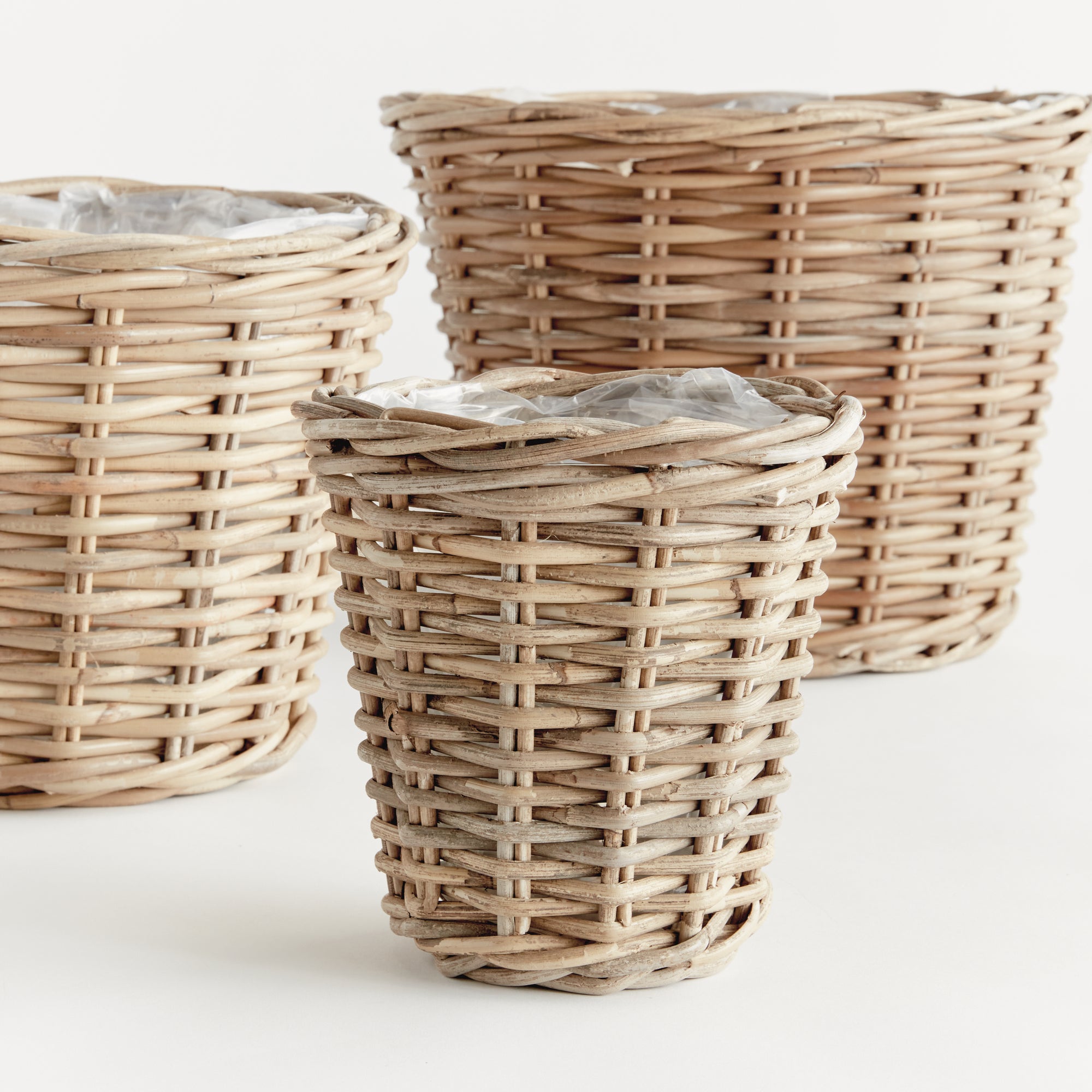 Normandy Tapered Basket Planters Set