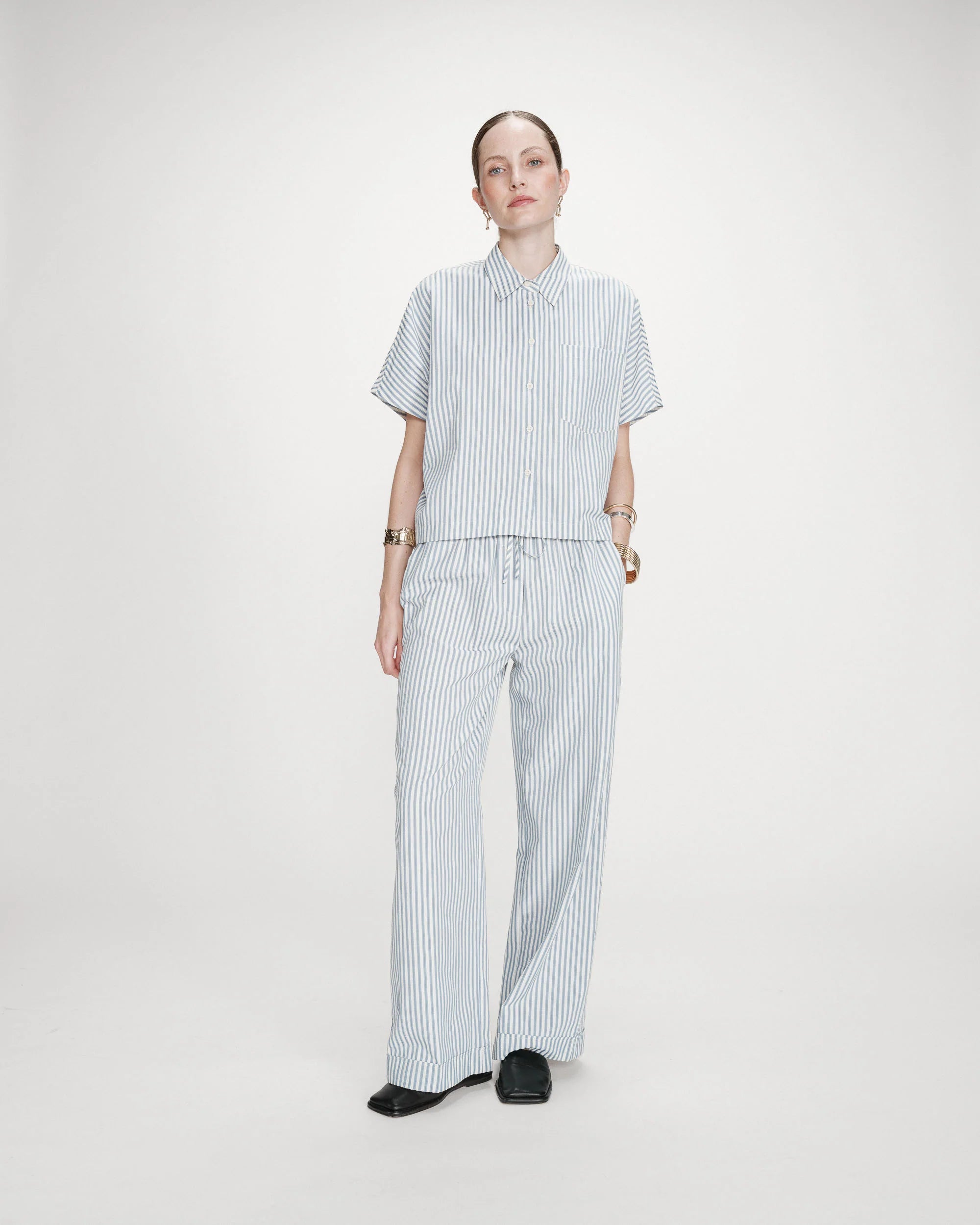 Wide Striped Bleuet Vercia Shirt