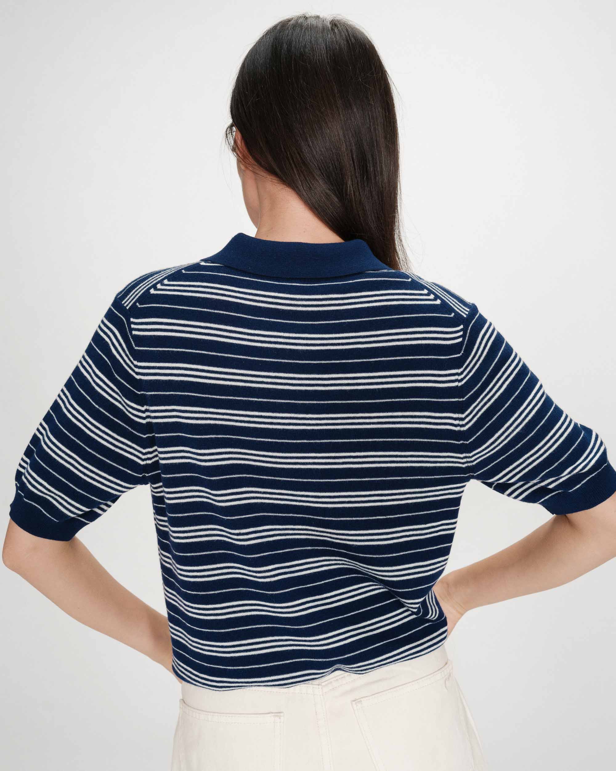 Veracruz Marine Striped Polo