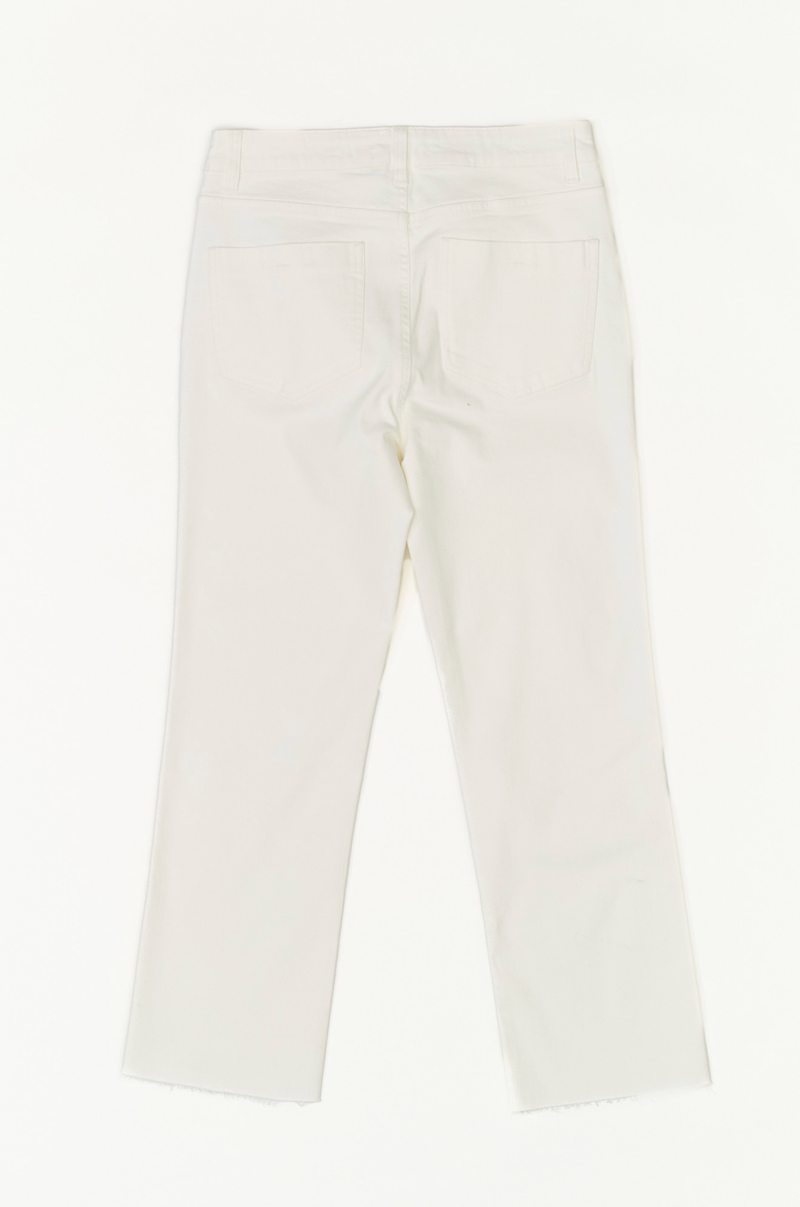 Mid Rise Crop Mini Flare with Raw Hem