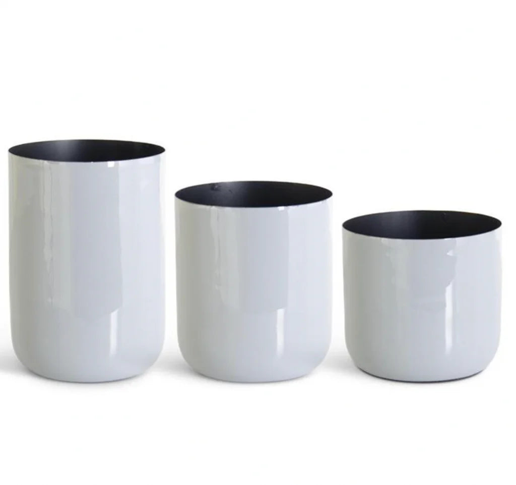 Gray Enameled Metal Pot
