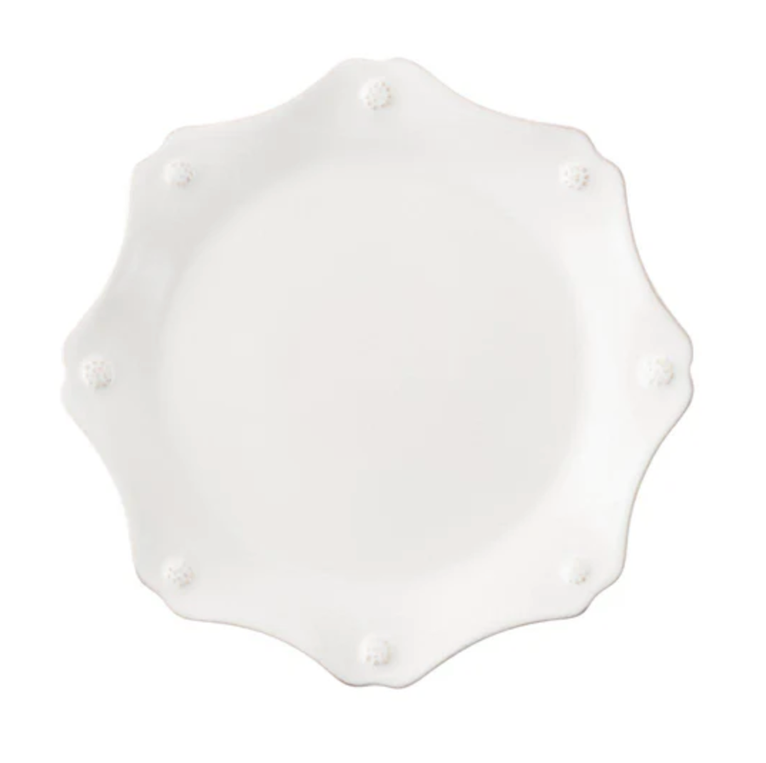 Berry & Thread Scalloped Dessert/Salad Plate Set of 4- Whitewash