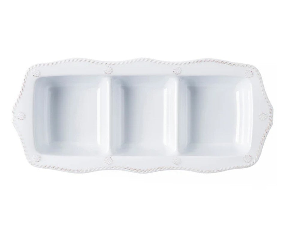 Berry & Thread Melamine Triple Section Server