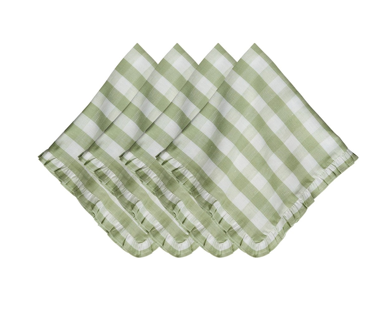 Gingham Ruffle Napkin Set