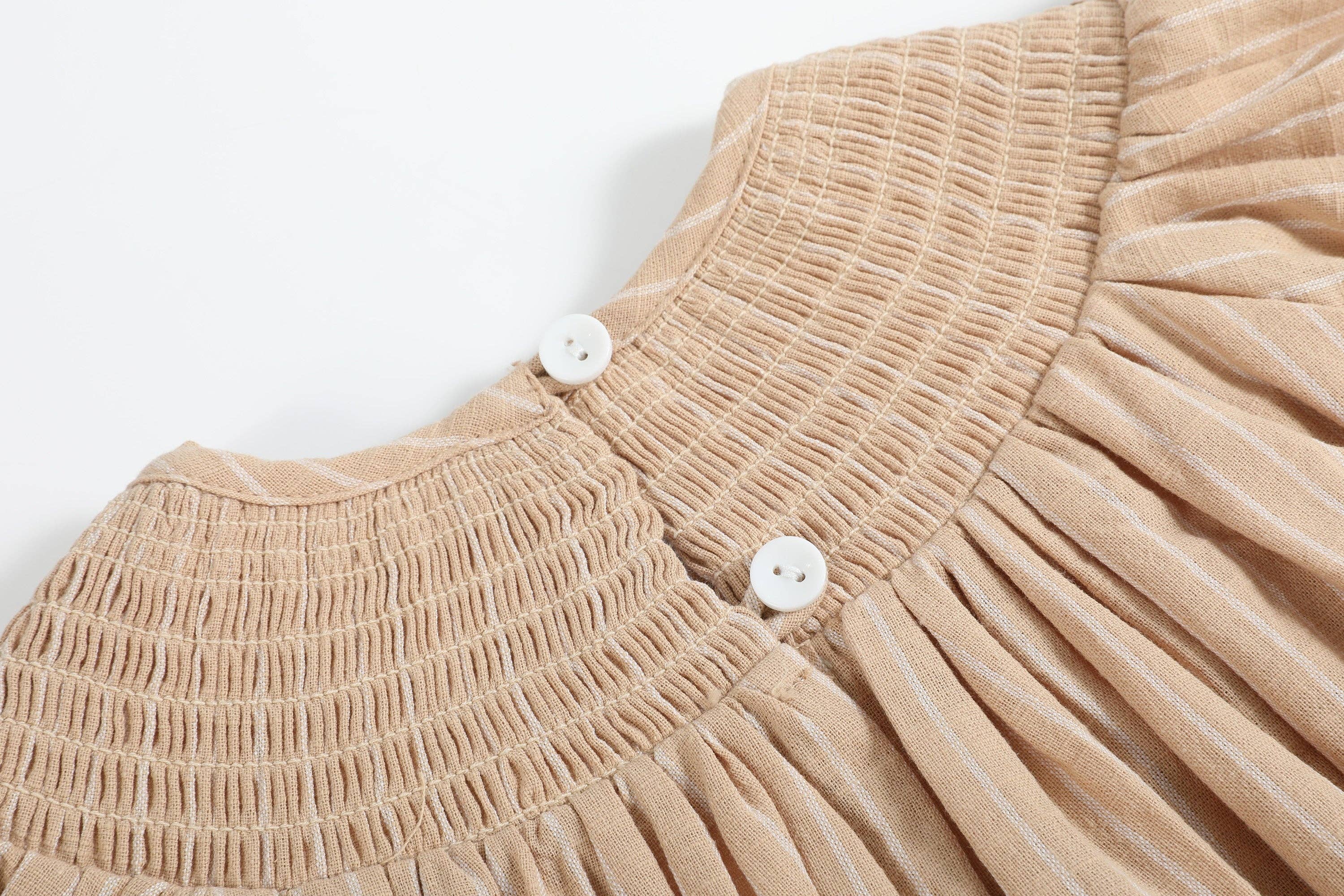 Pumpkin Smocked Bishop Dress