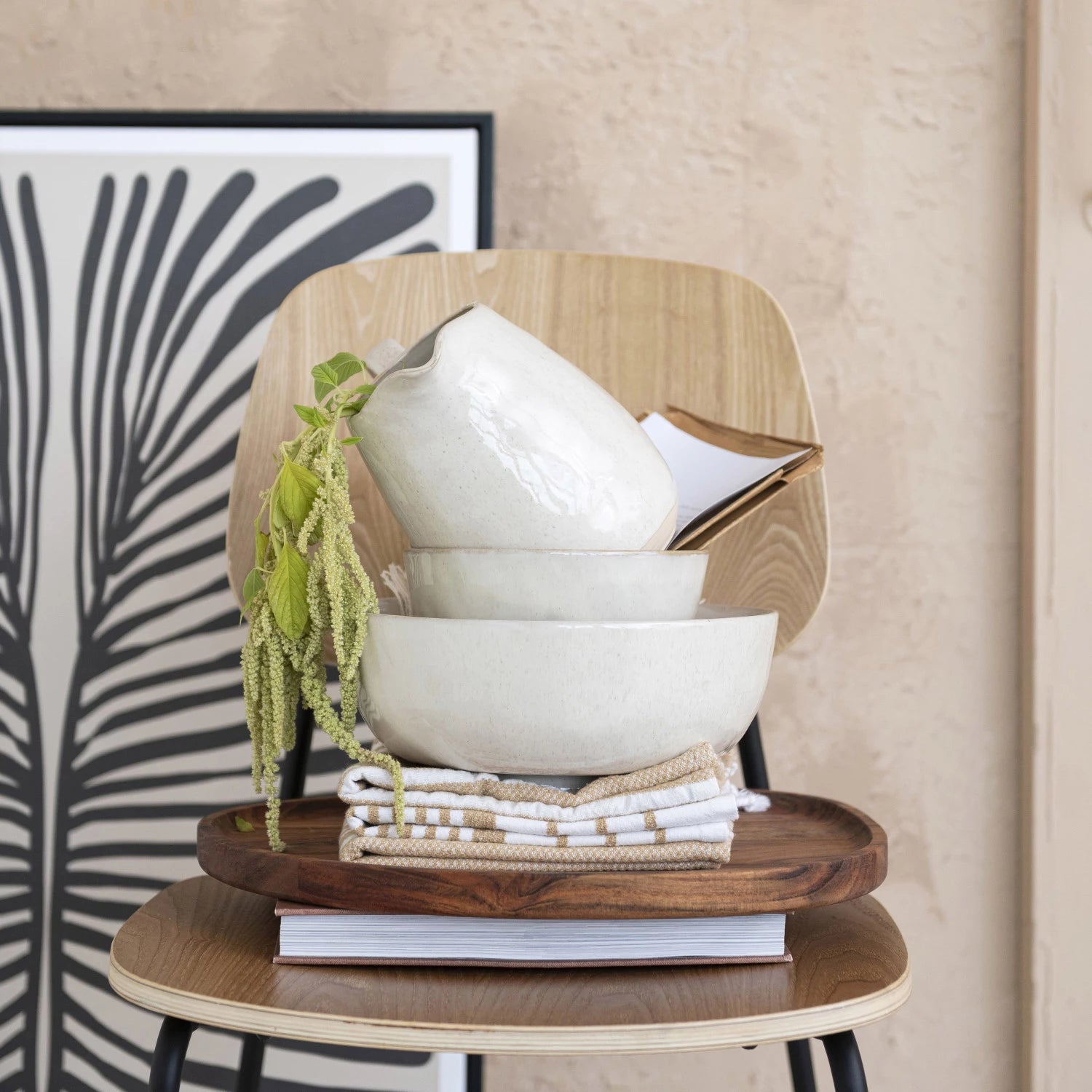 Stoneware Footed Bowl