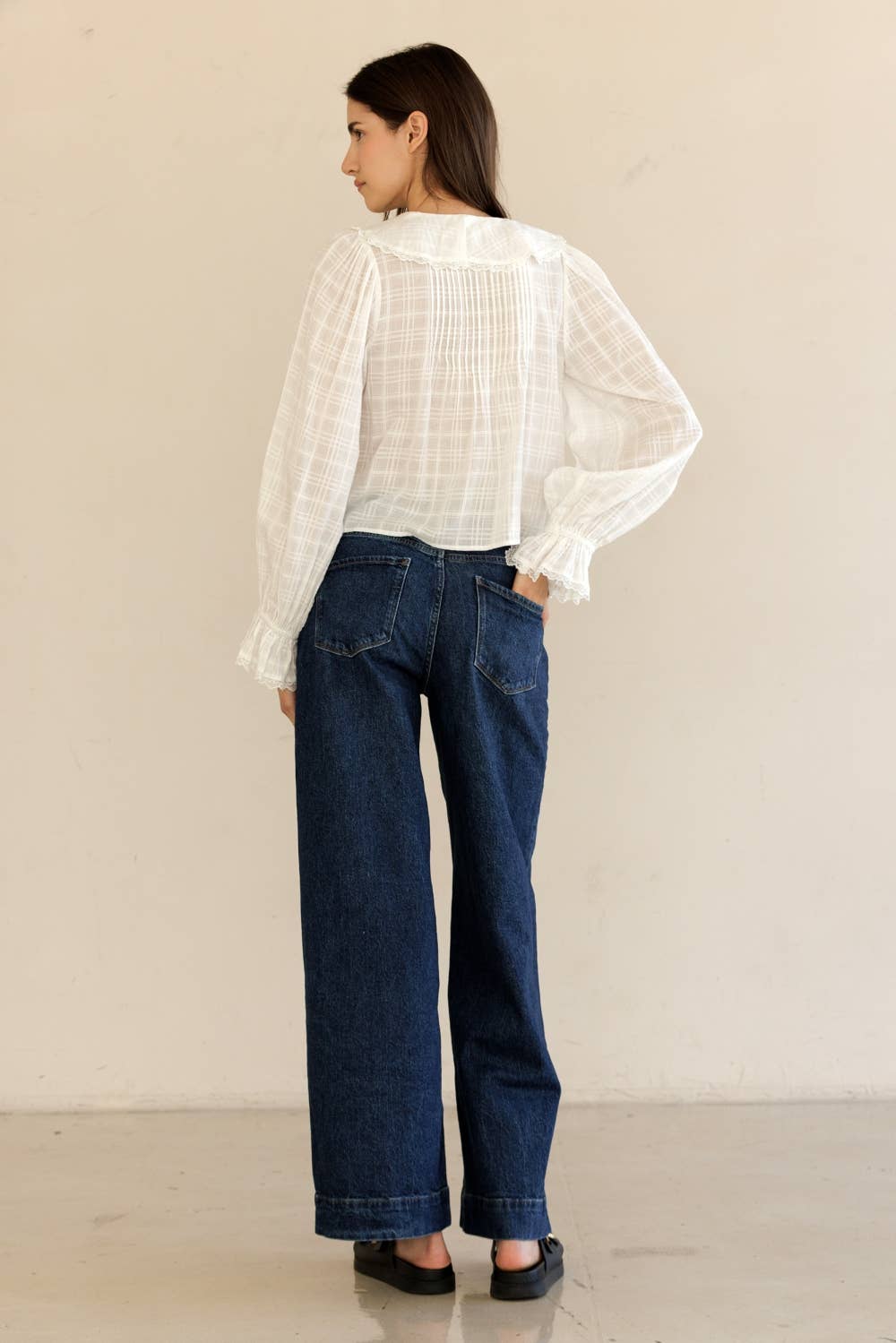 Ruffled V-Neck Blouse