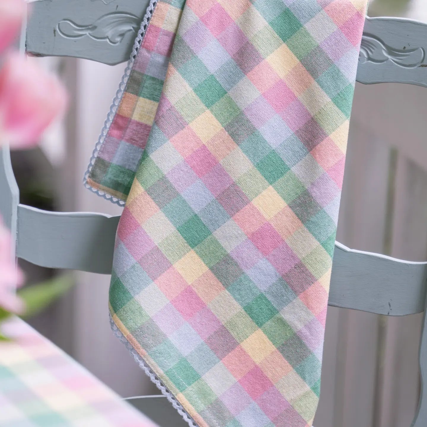 Spring Garden Plaid Napkin Set of 4