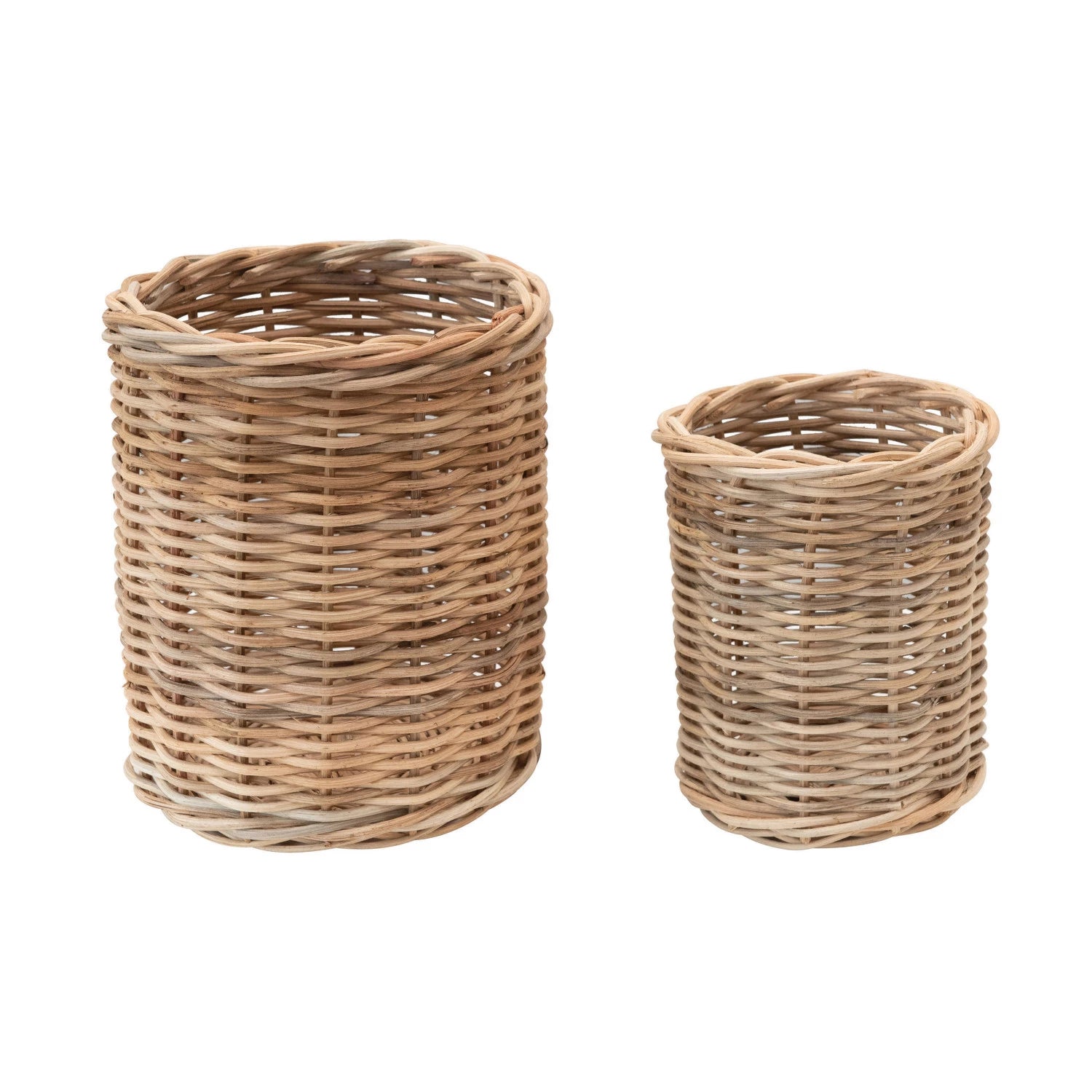 Hand-Woven Wicker Basket