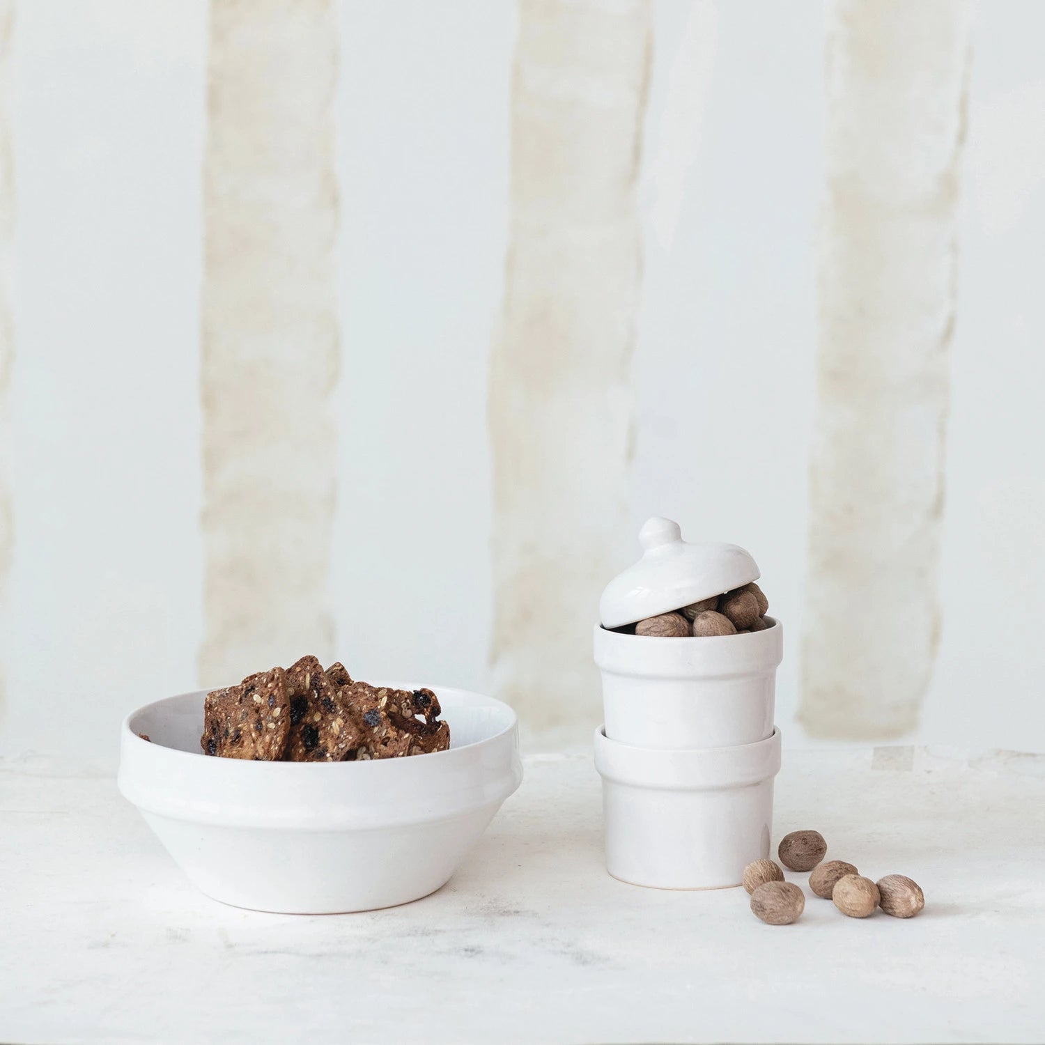 Stoneware Bowl, Antique White